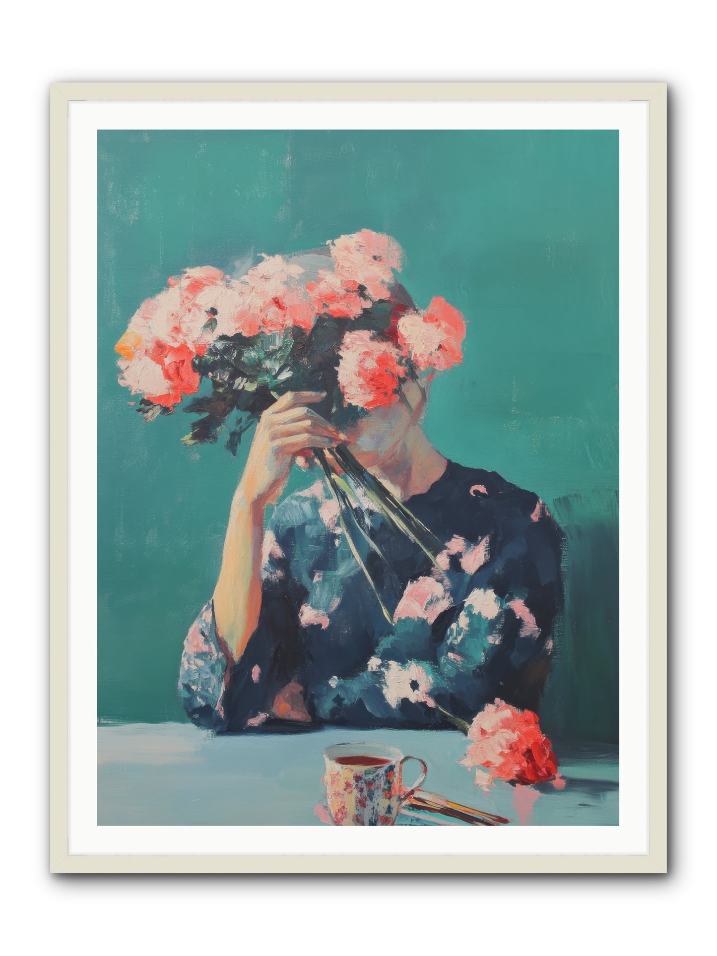 Obscured Affections -- Framed Print - White 36x48
