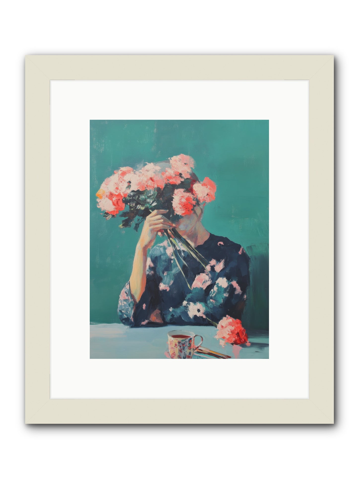 Obscured Affections -- Framed Print - White 9x12