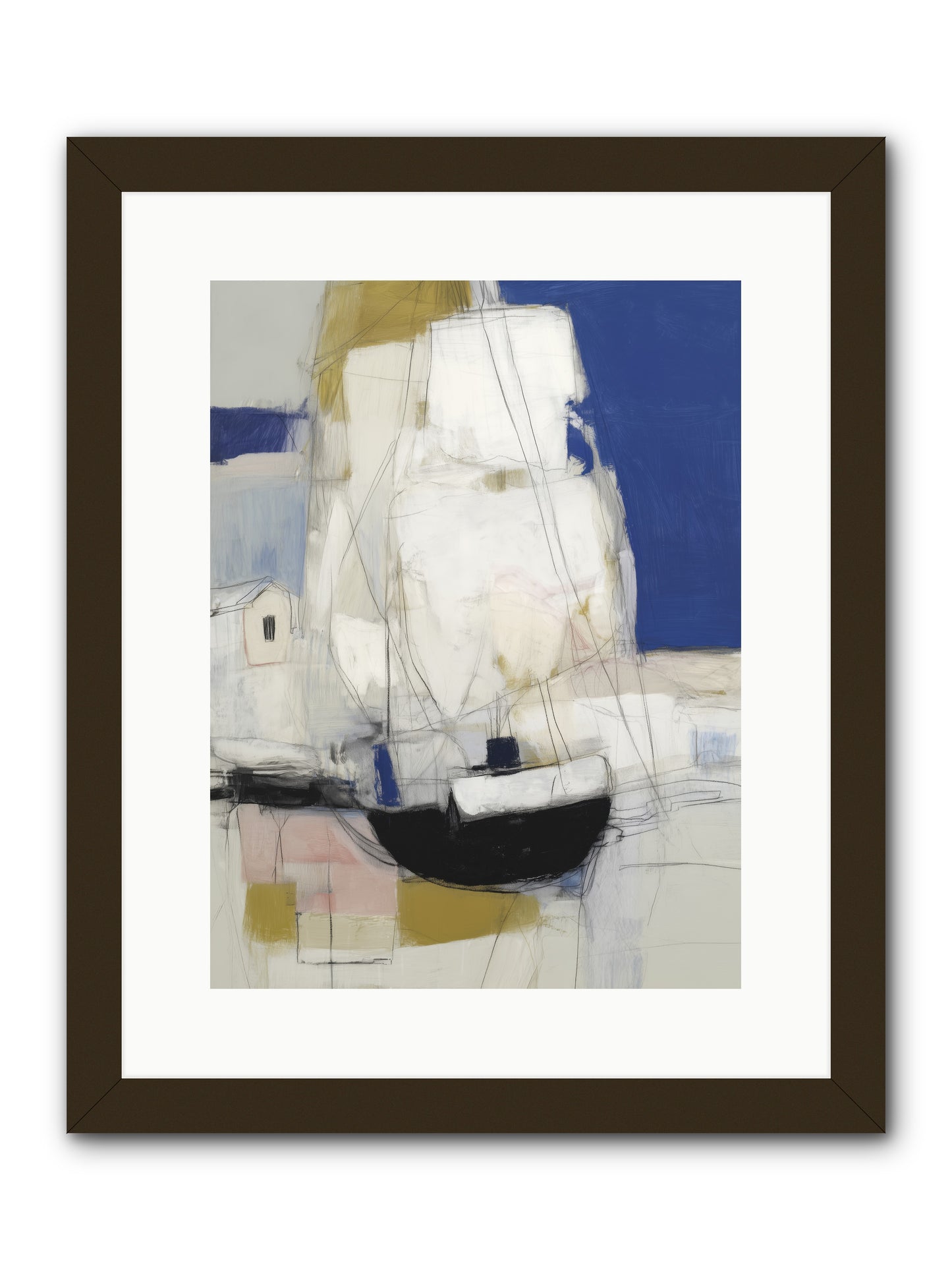 Obsidian Harbor -- Framed Print - Black 12x16
