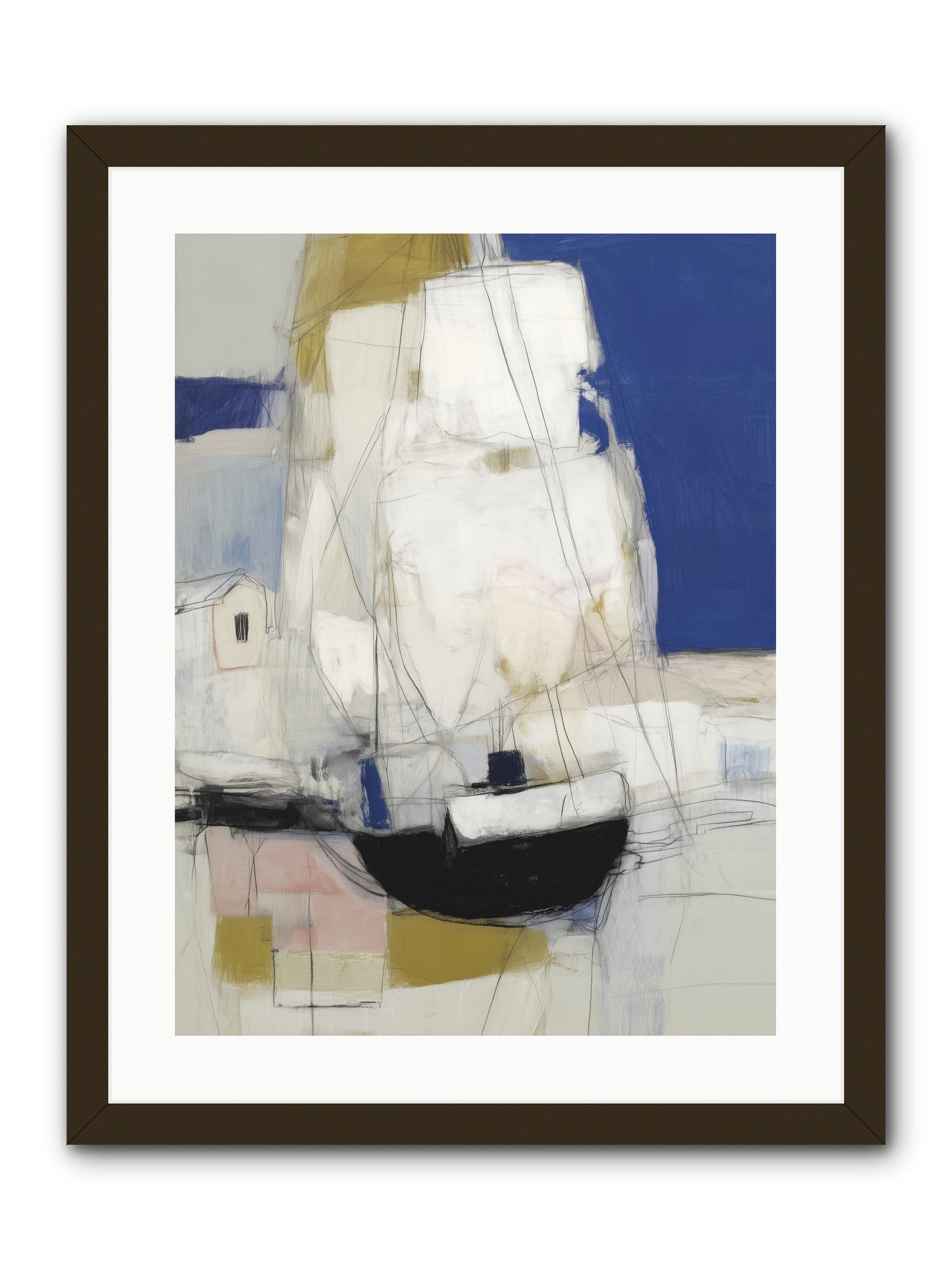 Obsidian Harbor -- Framed Print - Black 18x24