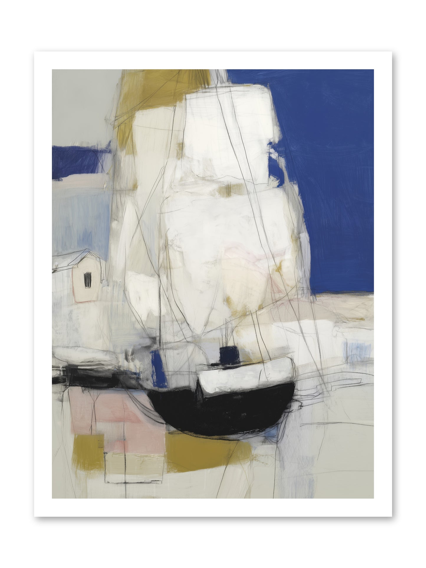 Obsidian Harbor -- Loose Canvas Print 18x24