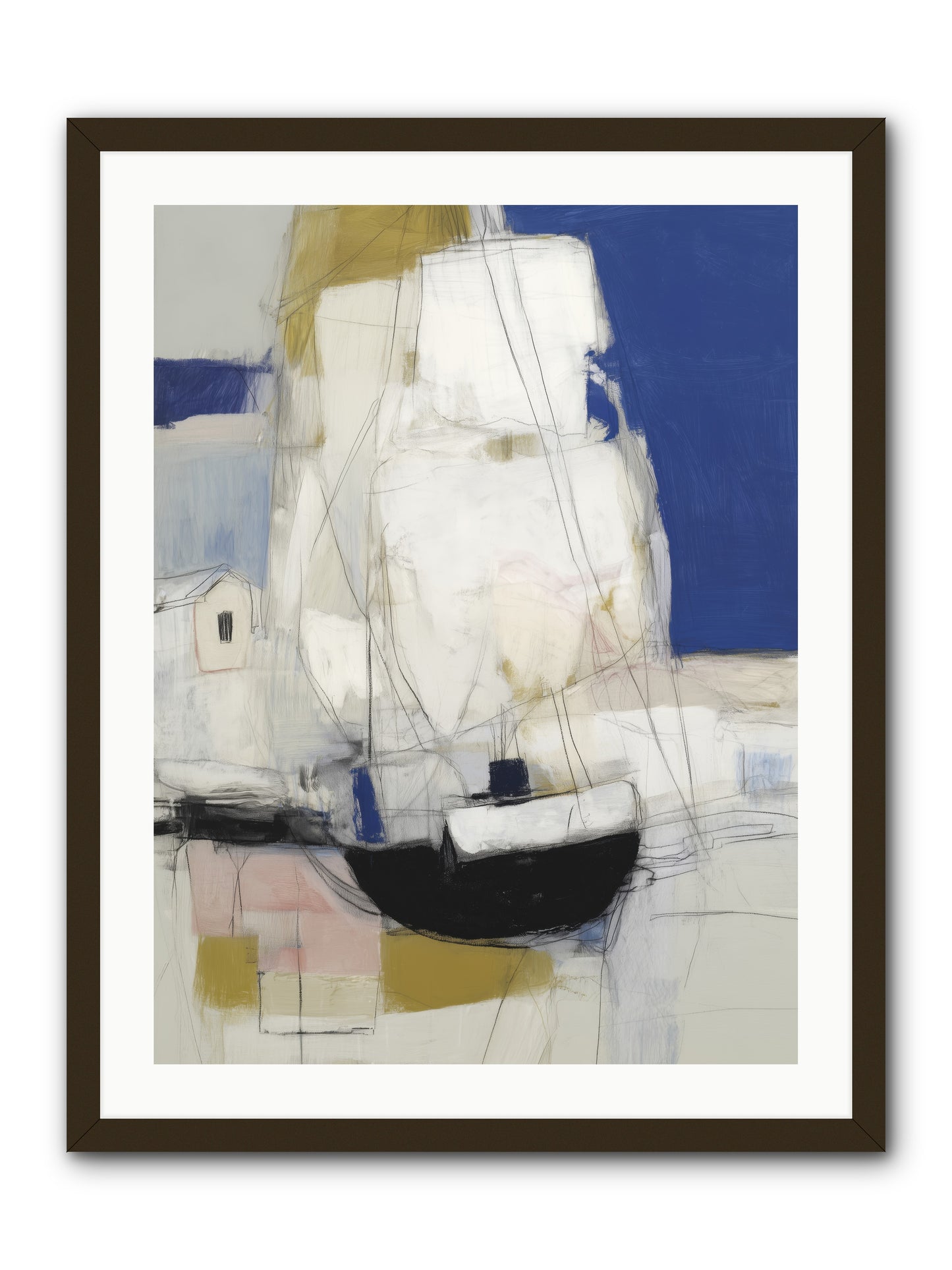 Obsidian Harbor -- Framed Print - Black 24x32
