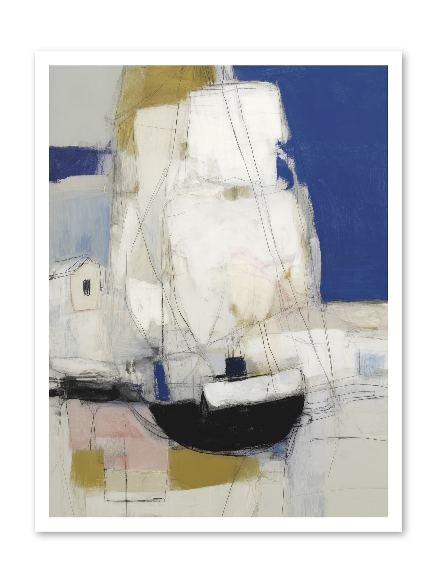 Obsidian Harbor -- Loose Canvas Print 24x32