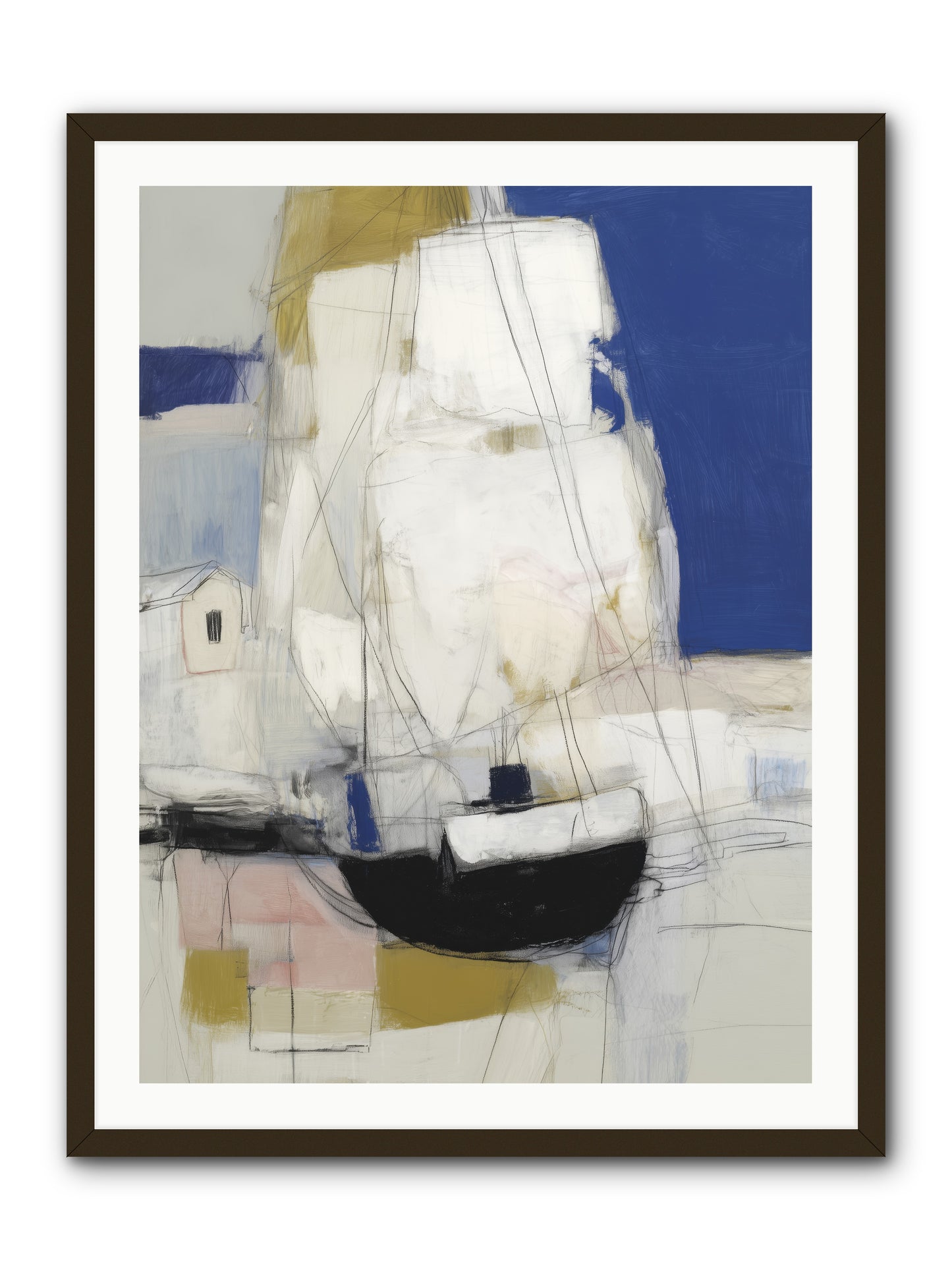 Obsidian Harbor -- Framed Print - Black 30x40