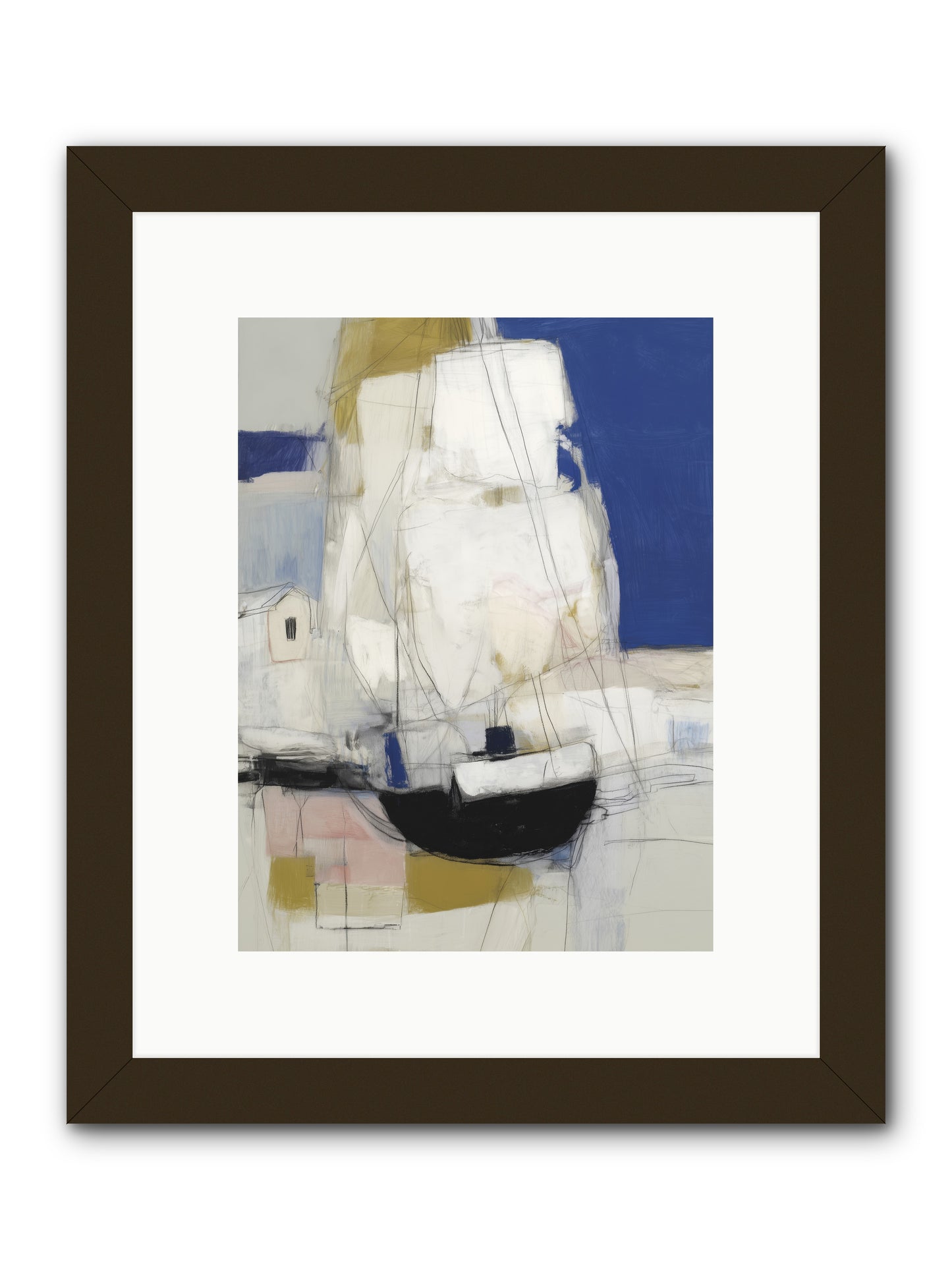 Obsidian Harbor -- Framed Print - Black 9x12