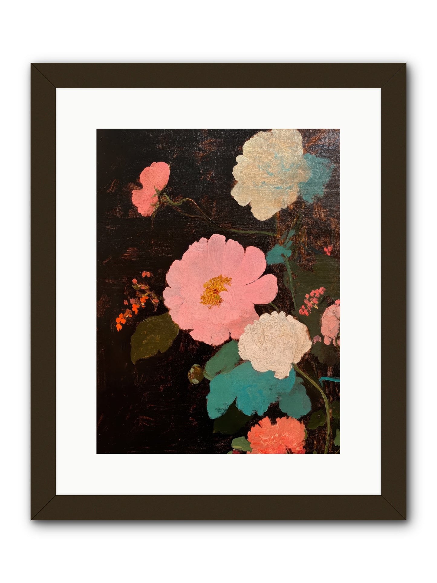 Obsidian garden -- Framed Print - Black 12x16