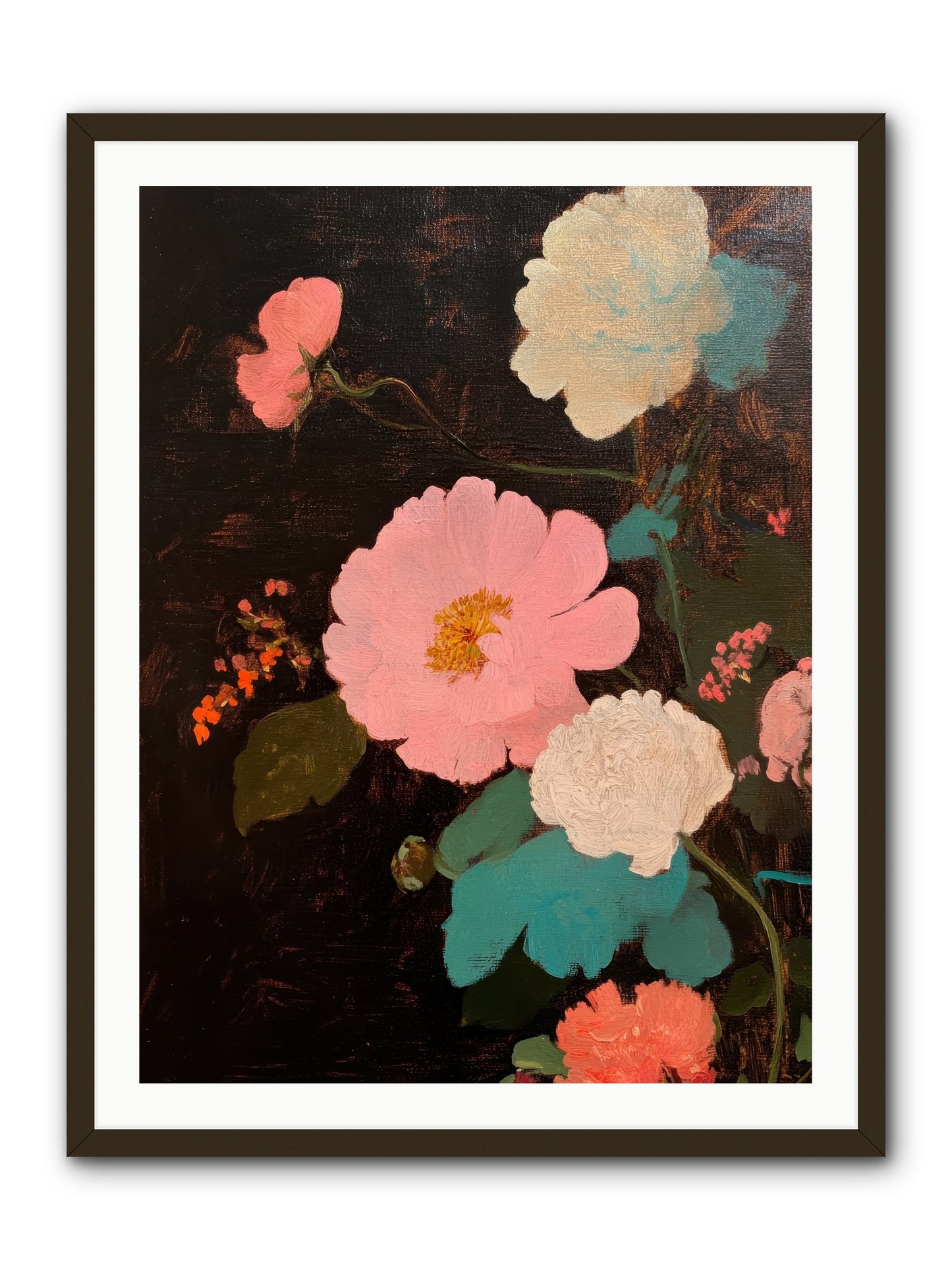 Obsidian garden -- Framed Print - Black 30x40