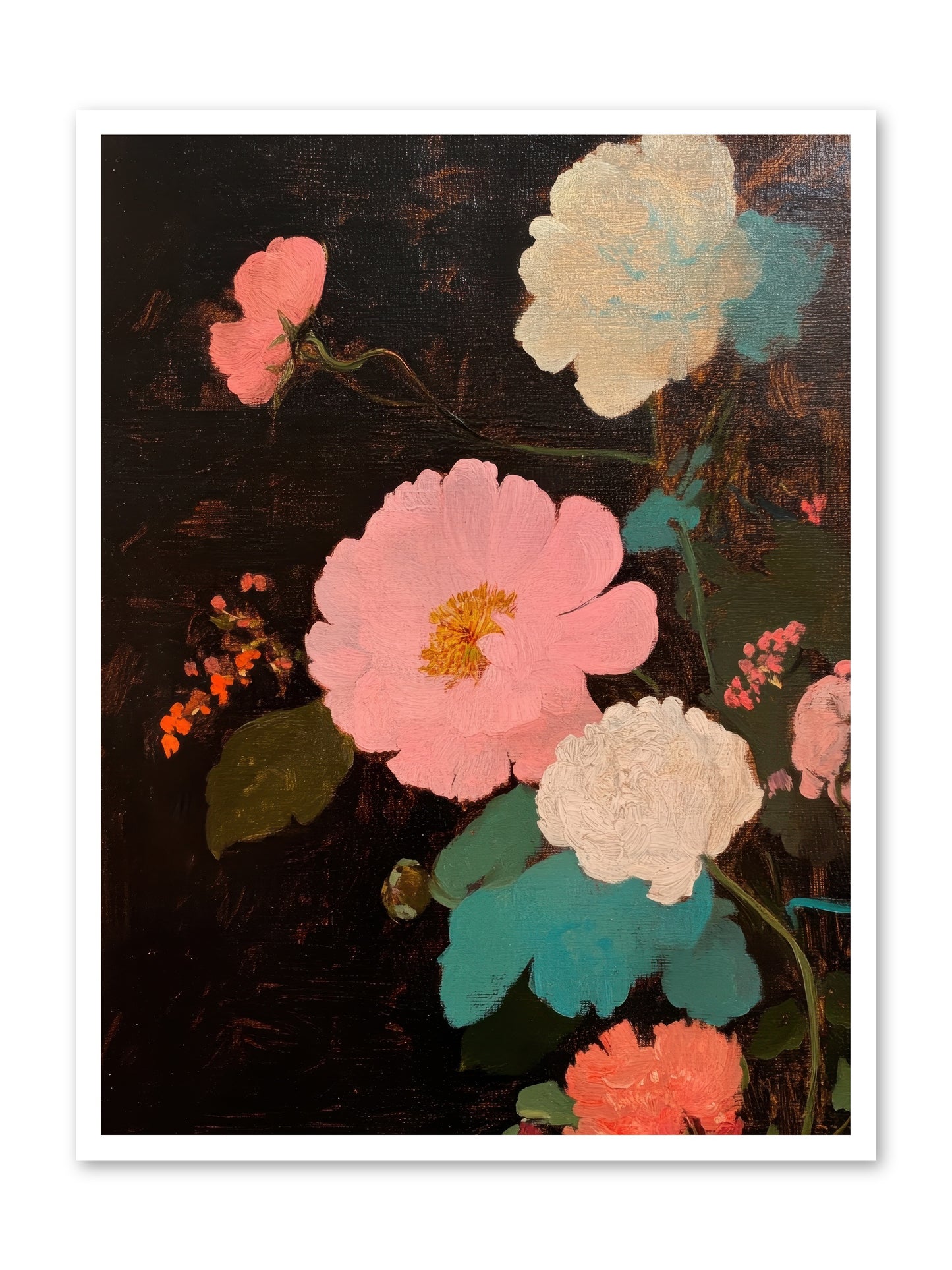 Obsidian garden -- Loose Canvas Print 30x40