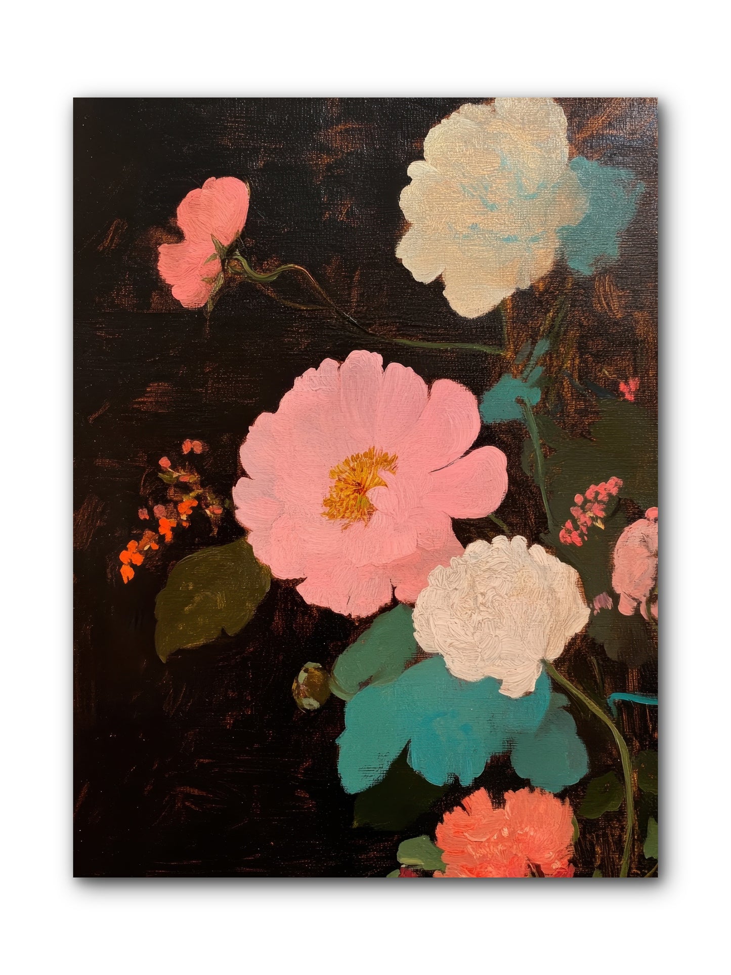 Obsidian garden -- Wrapped Canvas 9x12