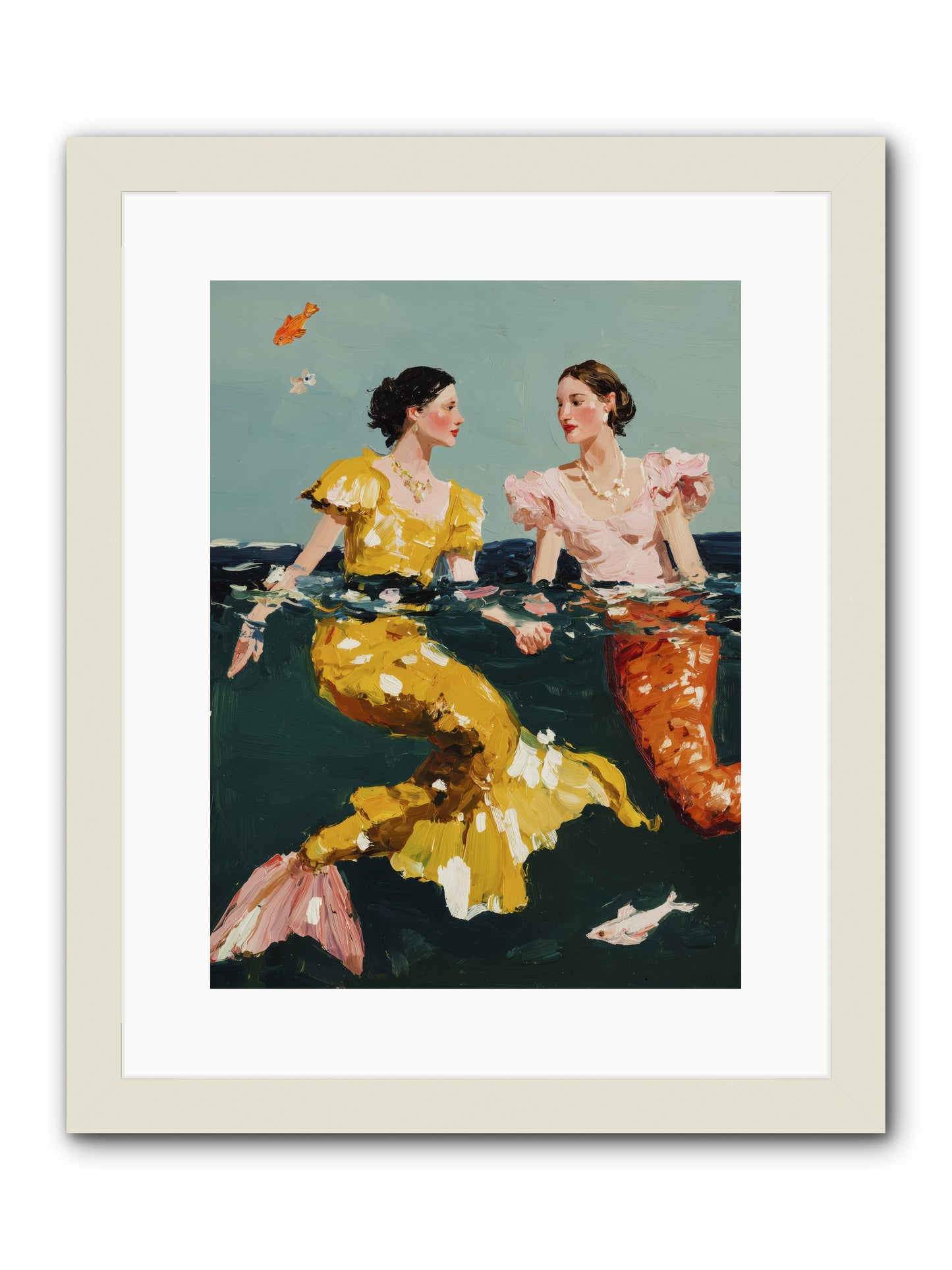 Ocean Daughters -- Framed Print - White 12x16