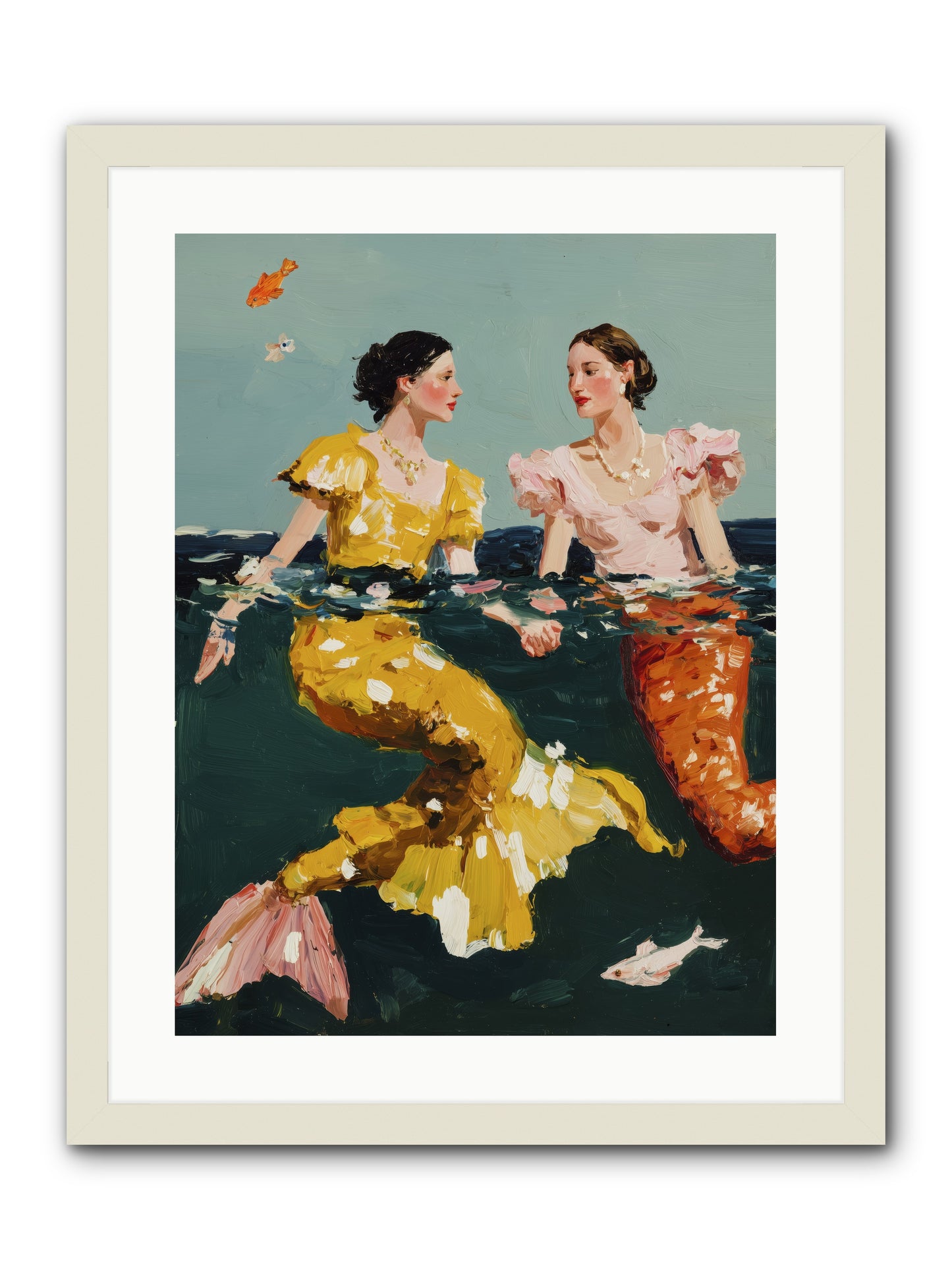 Ocean Daughters -- Framed Print - White 18x24