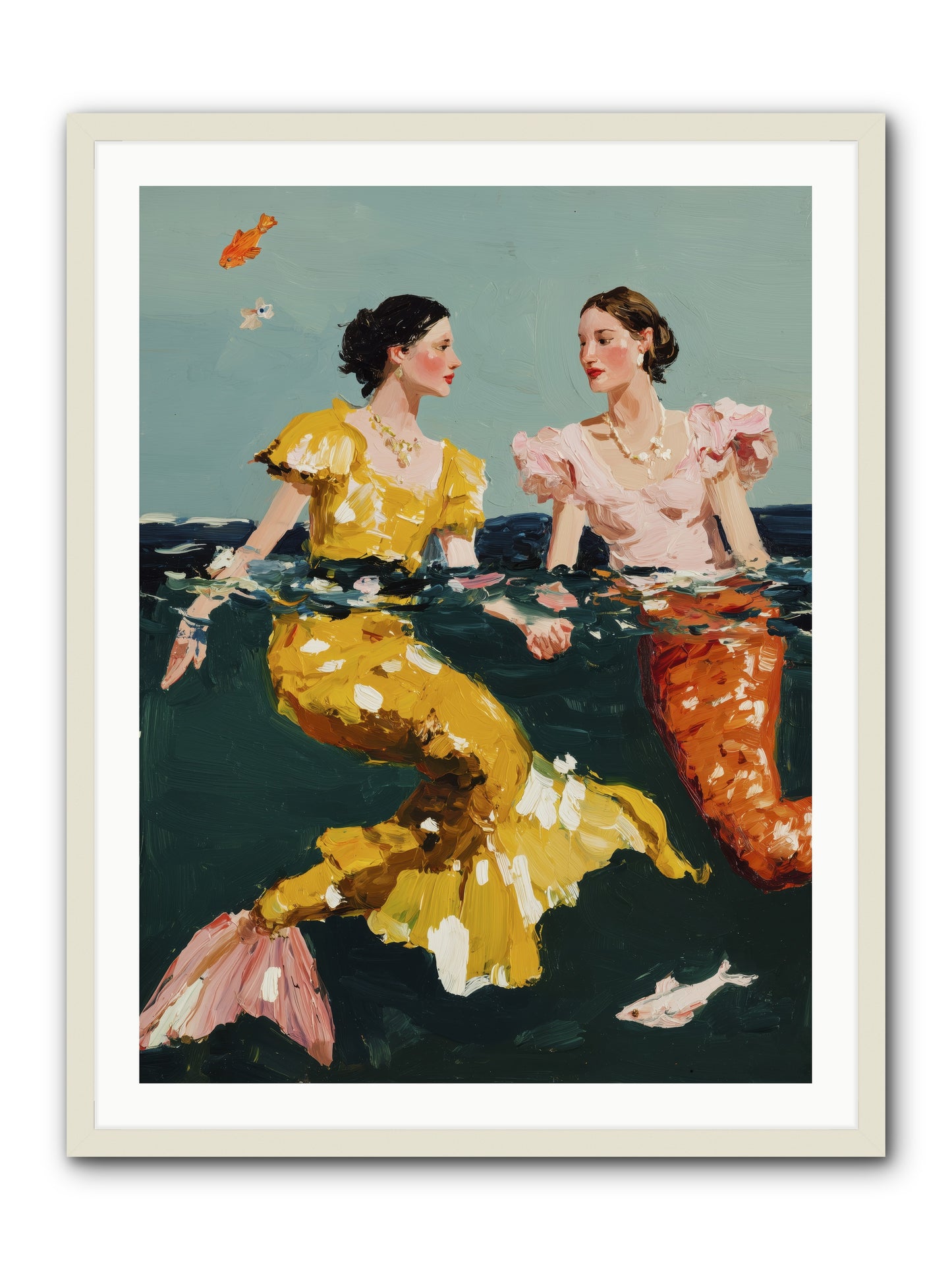 Ocean Daughters -- Framed Print - White 30x40