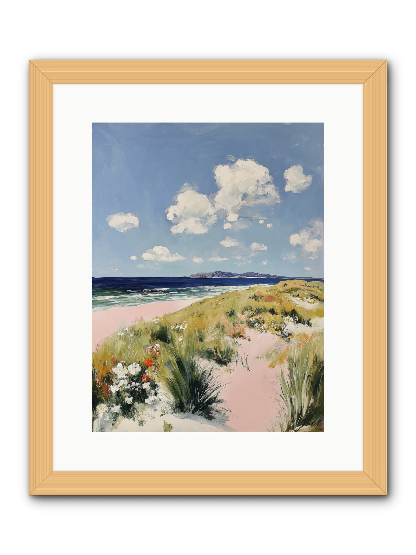 Ocean Vista -- Framed Print - Natural 12x16