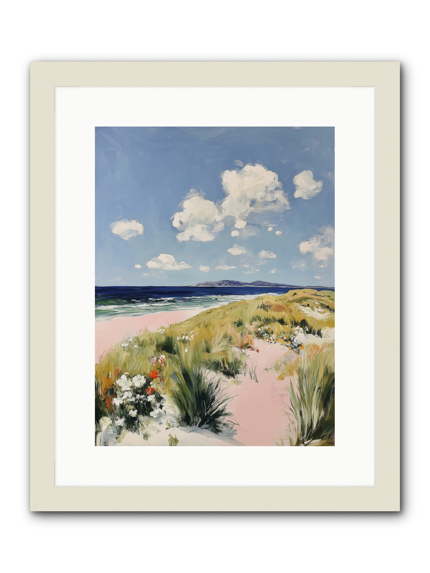 Ocean Vista -- Framed Print - White 12x16