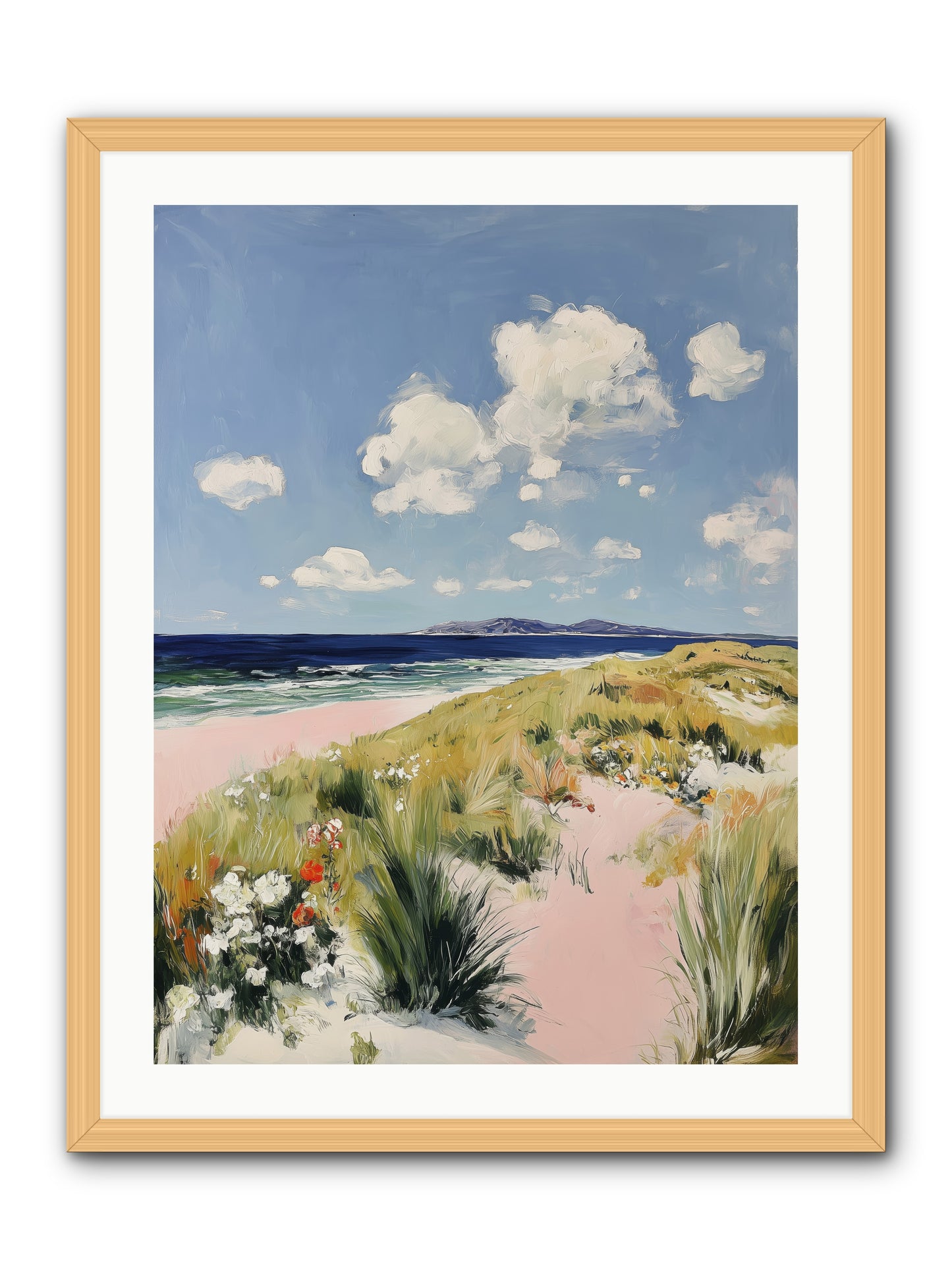 Ocean Vista -- Framed Print - Natural 24x32