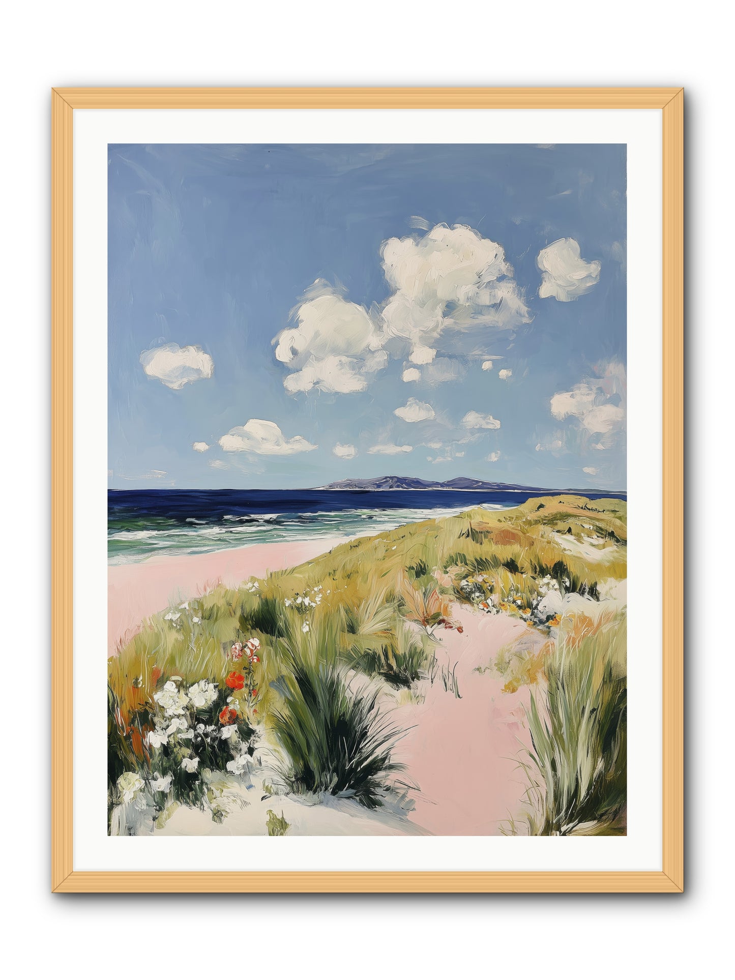 Ocean Vista -- Framed Print - Natural 30x40
