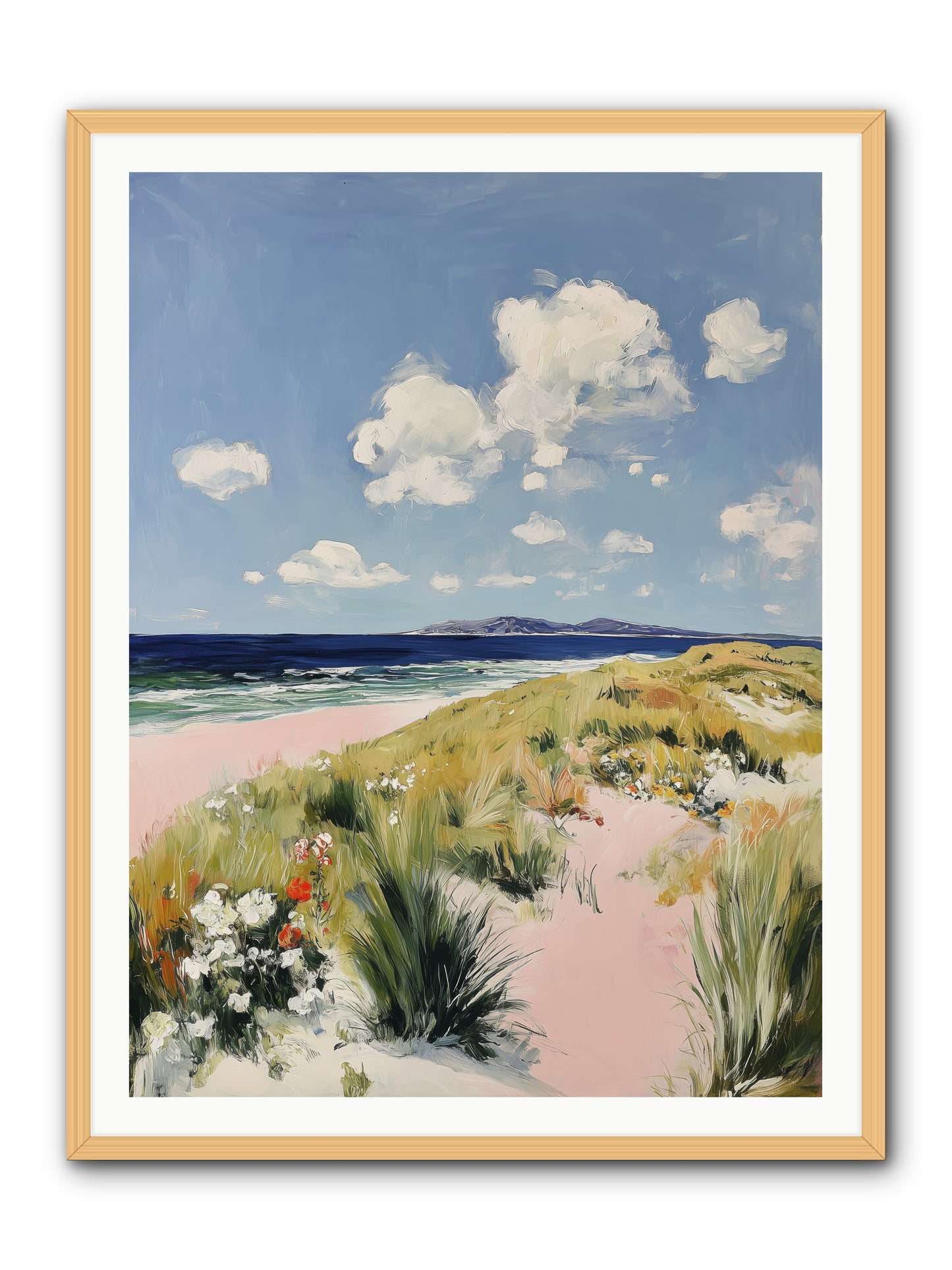 Ocean Vista -- Framed Print - Natural 36x48
