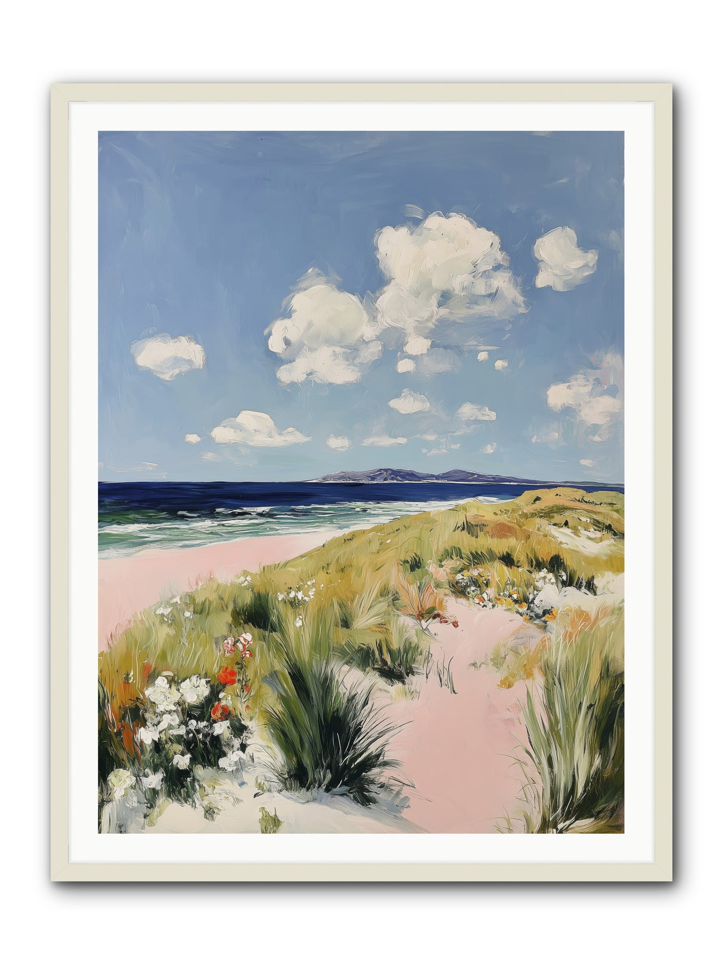 Ocean Vista -- Framed Print - White 36x48