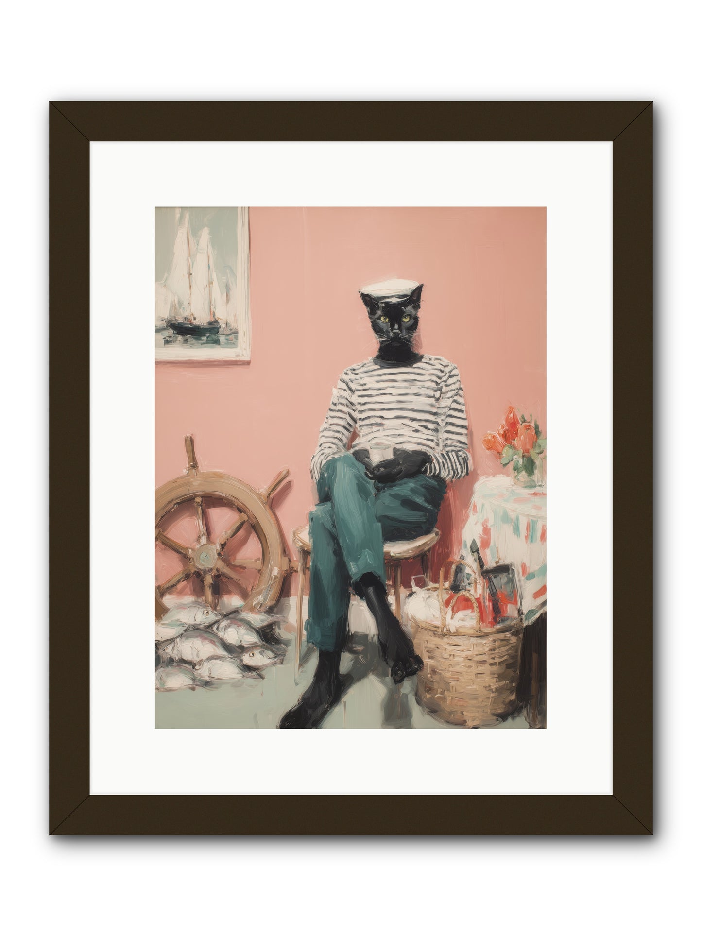 Ocean Wanderer -- Framed Print - Black 12x16