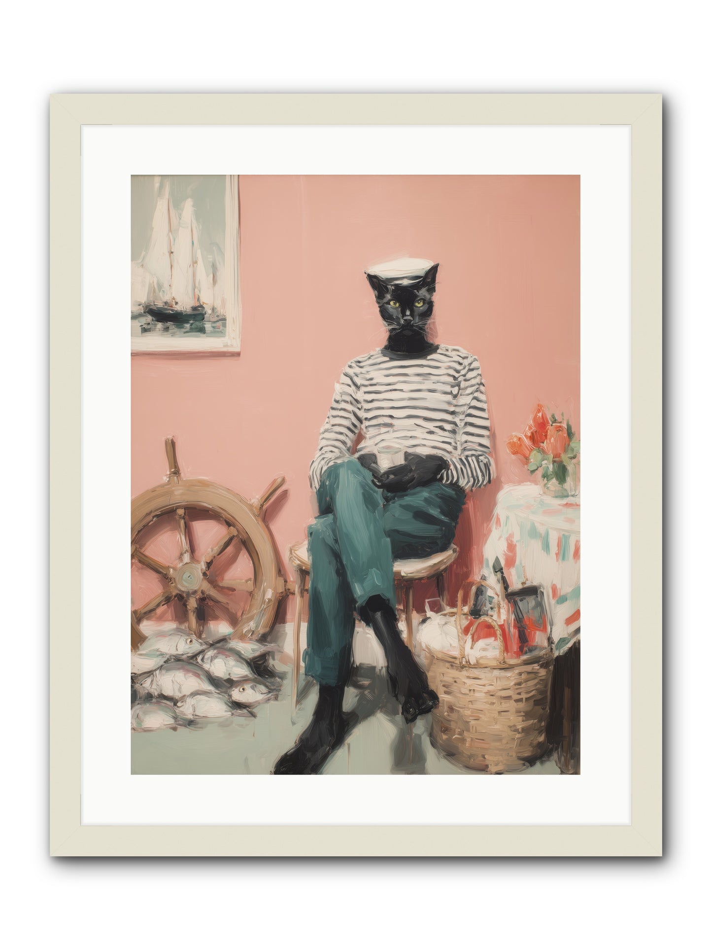 Ocean Wanderer -- Framed Print - White 18x24