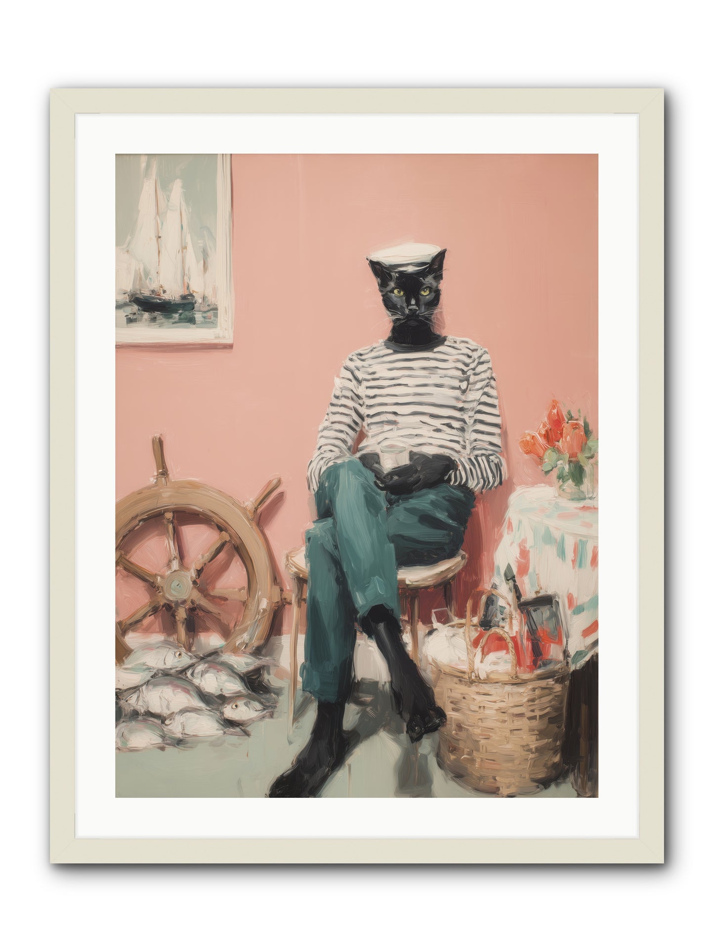 Ocean Wanderer -- Framed Print - White 24x32
