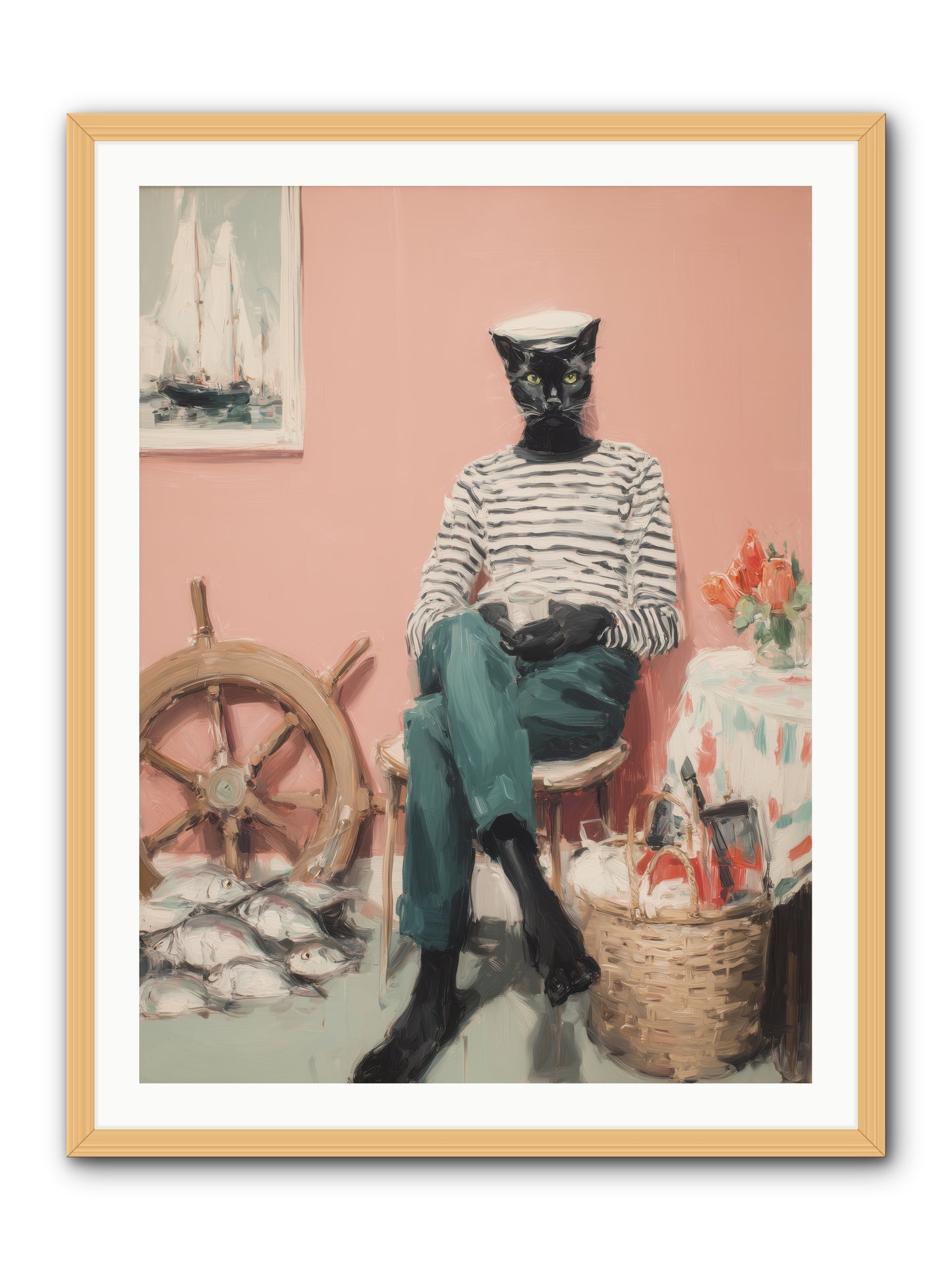 Ocean Wanderer -- Framed Print - Natural 30x40