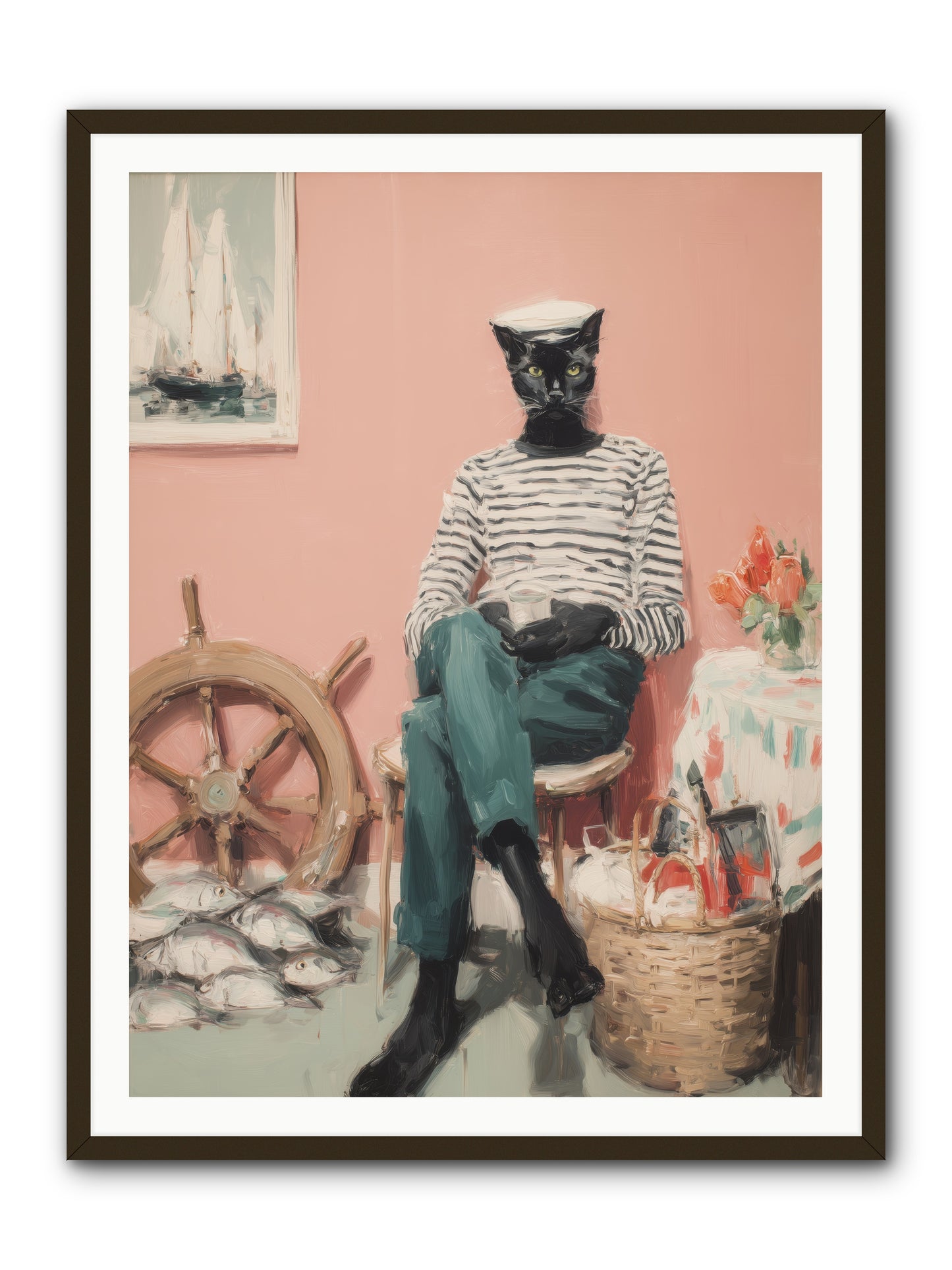 Ocean Wanderer -- Framed Print - Black 36x48