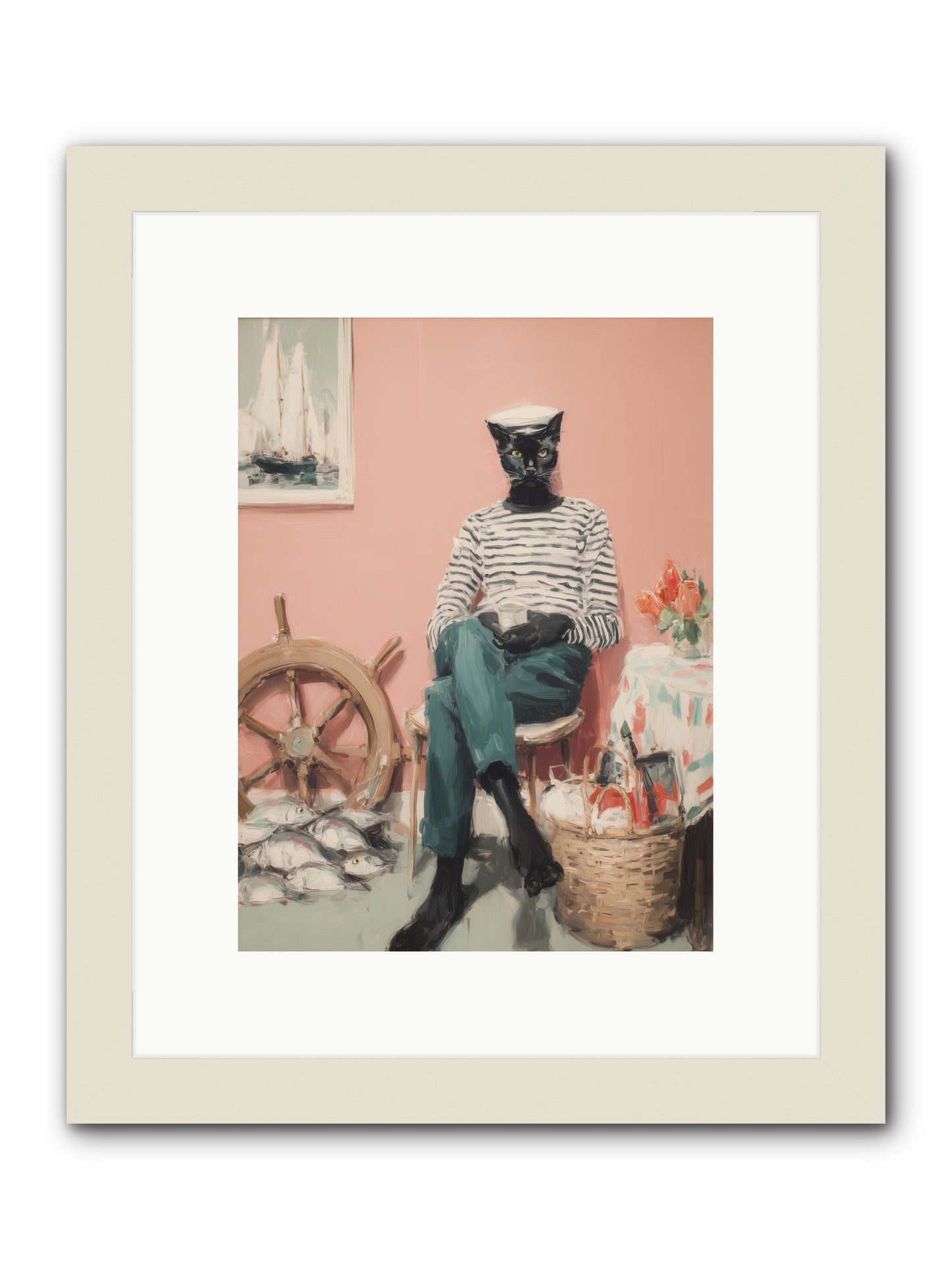 Ocean Wanderer -- Framed Print - White 9x12