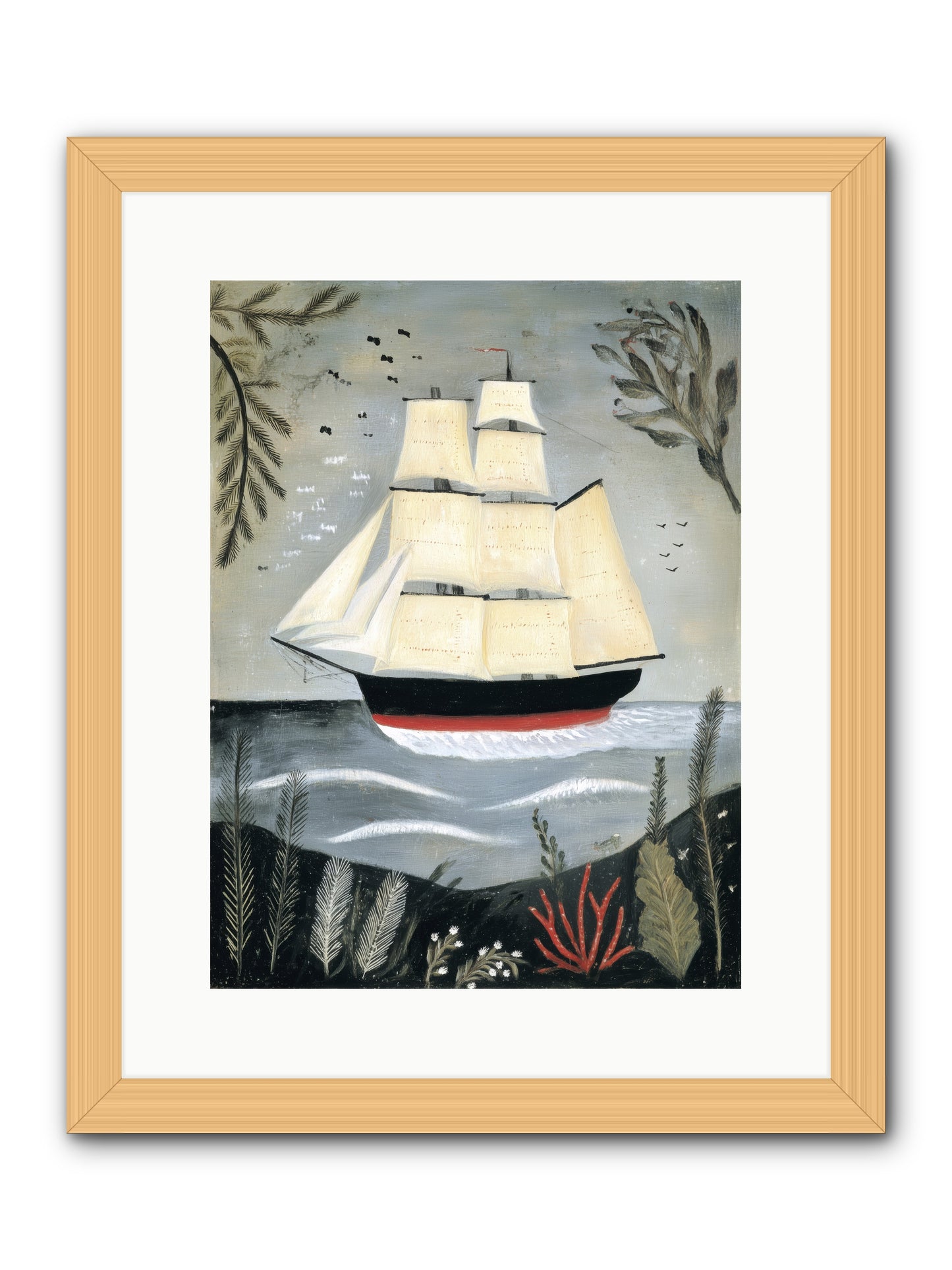 Ocean Whisper -- Framed Print - Natural 12x16