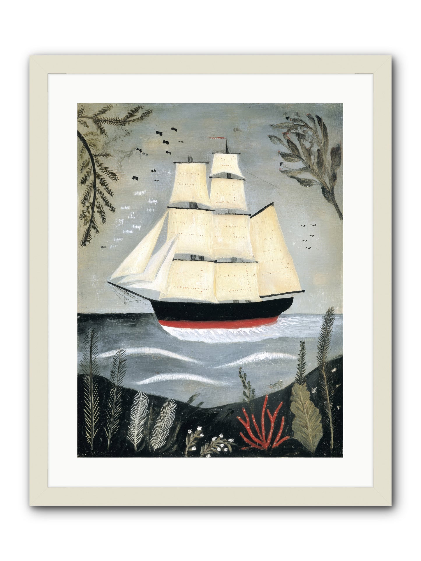 Ocean Whisper -- Framed Print - White 18x24