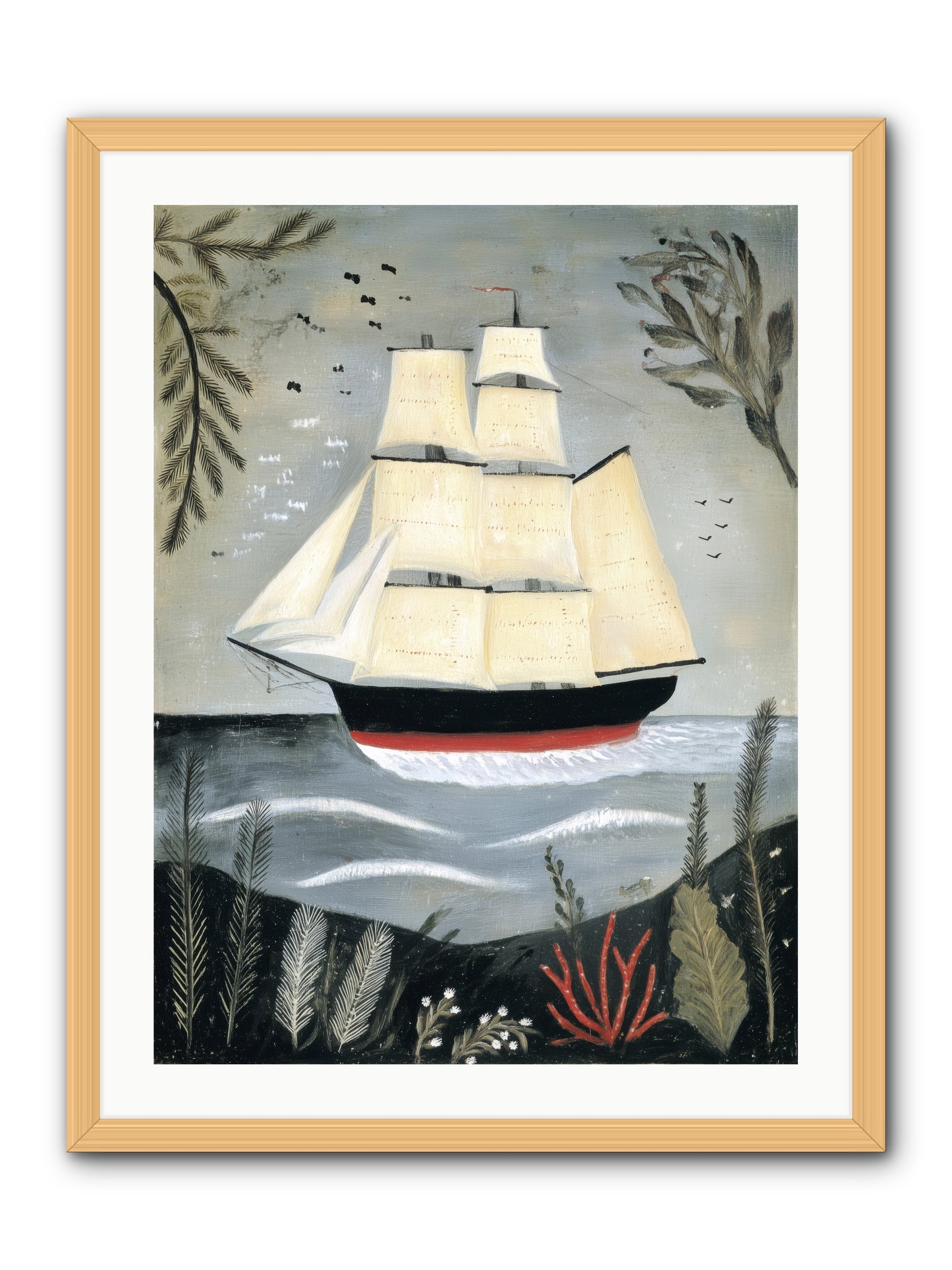 Ocean Whisper -- Framed Print - Natural 24x32