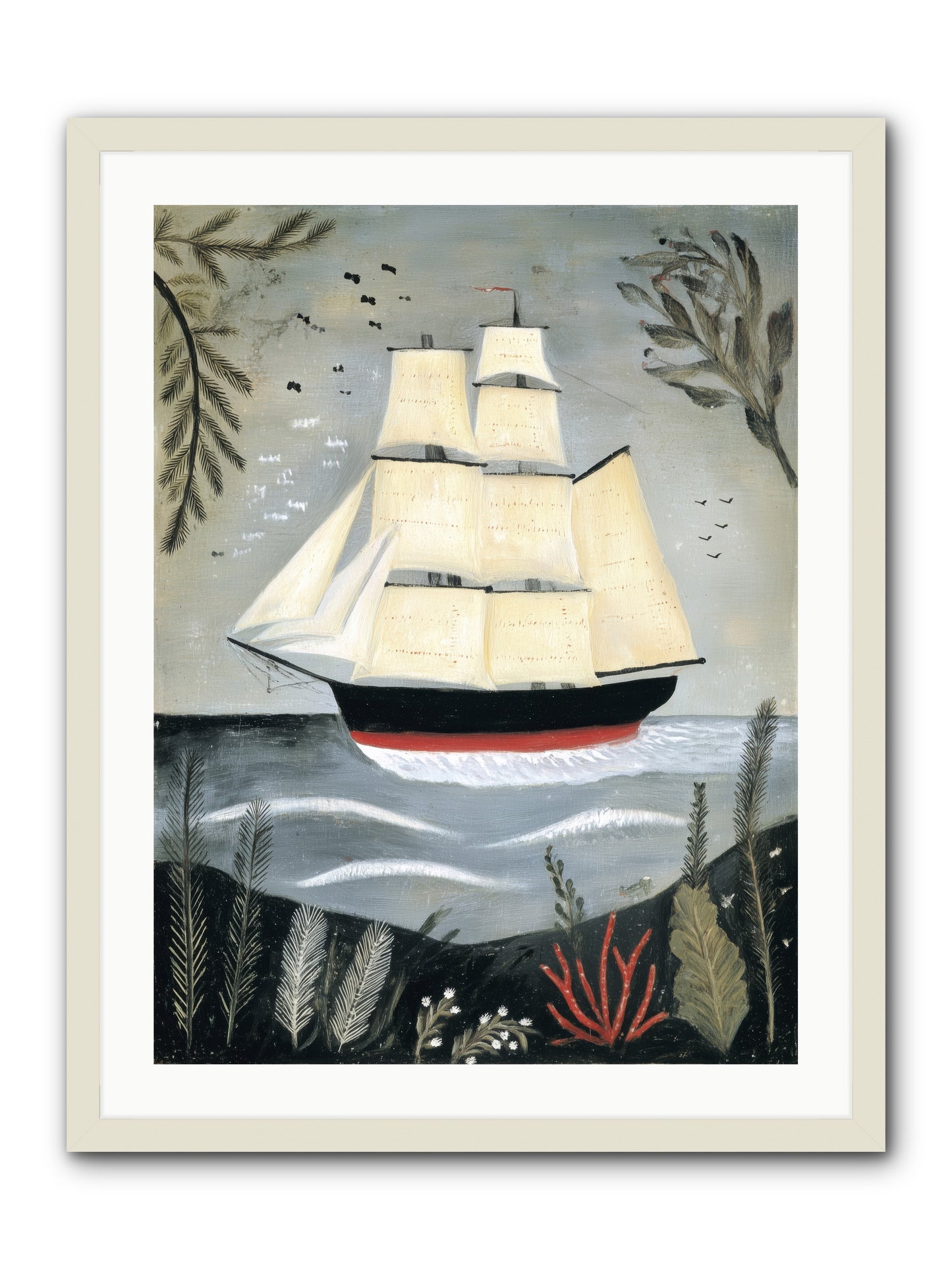 Ocean Whisper -- Framed Print - White 24x32