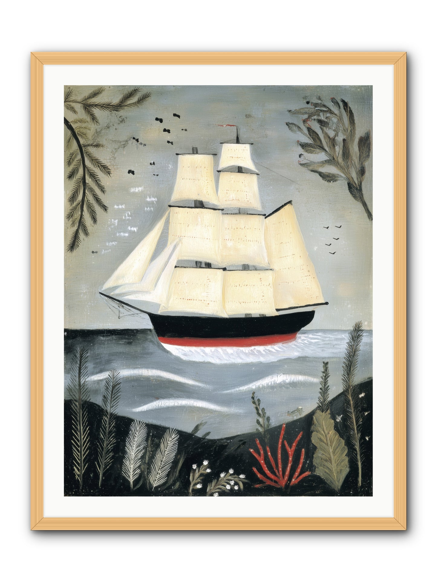 Ocean Whisper -- Framed Print - Natural 30x40
