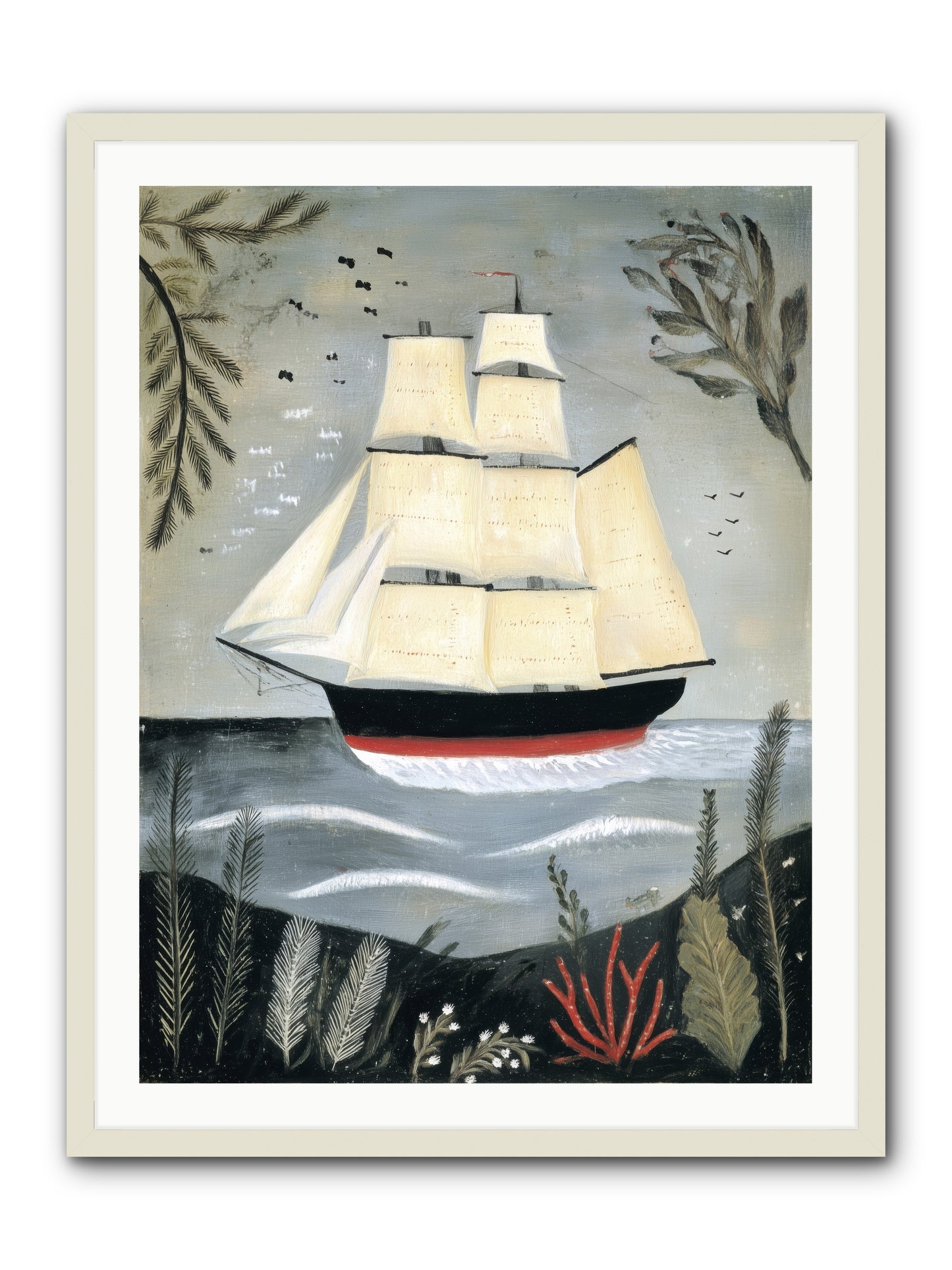 Ocean Whisper -- Framed Print - White 30x40