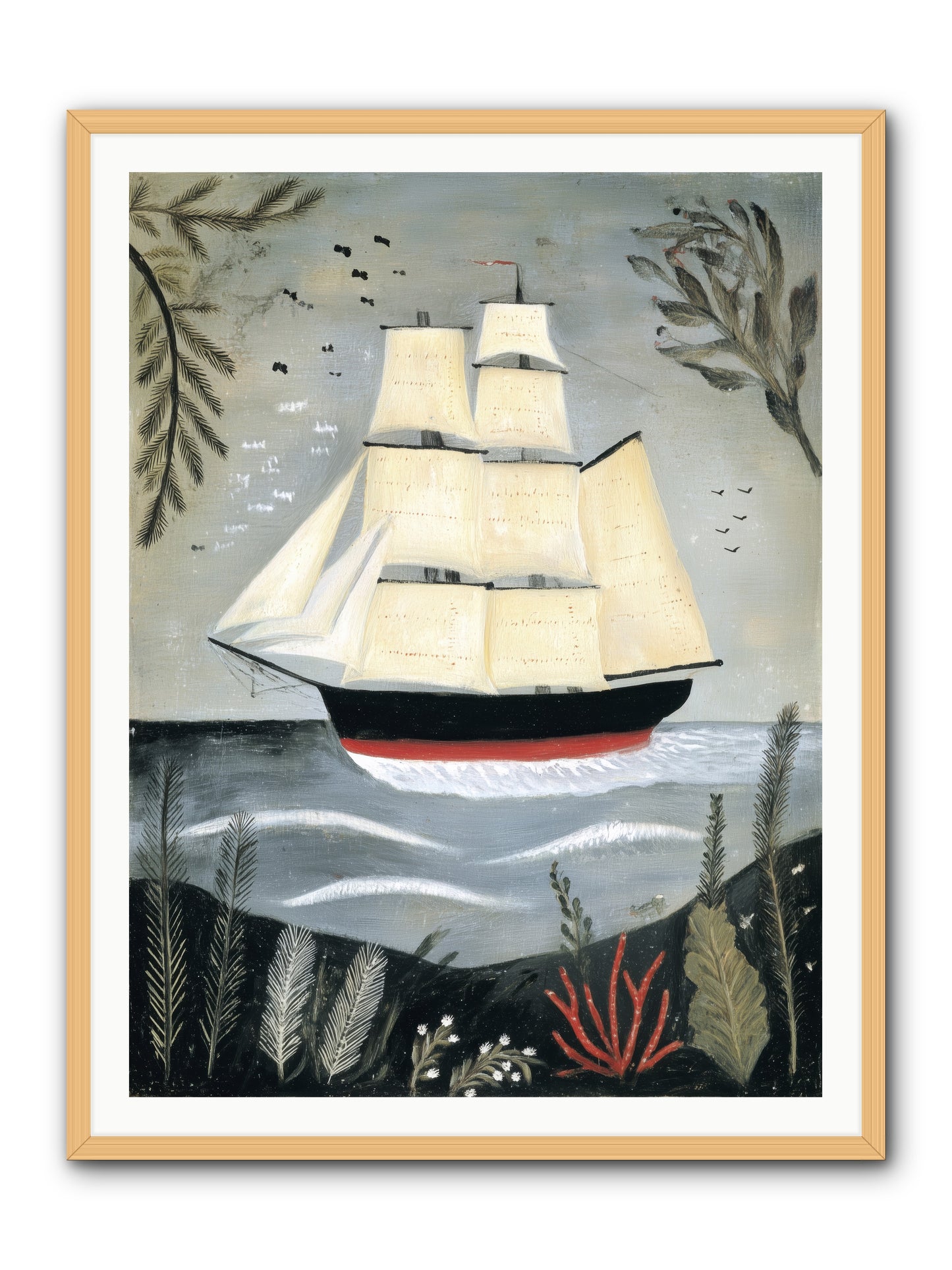 Ocean Whisper -- Framed Print - Natural 36x48