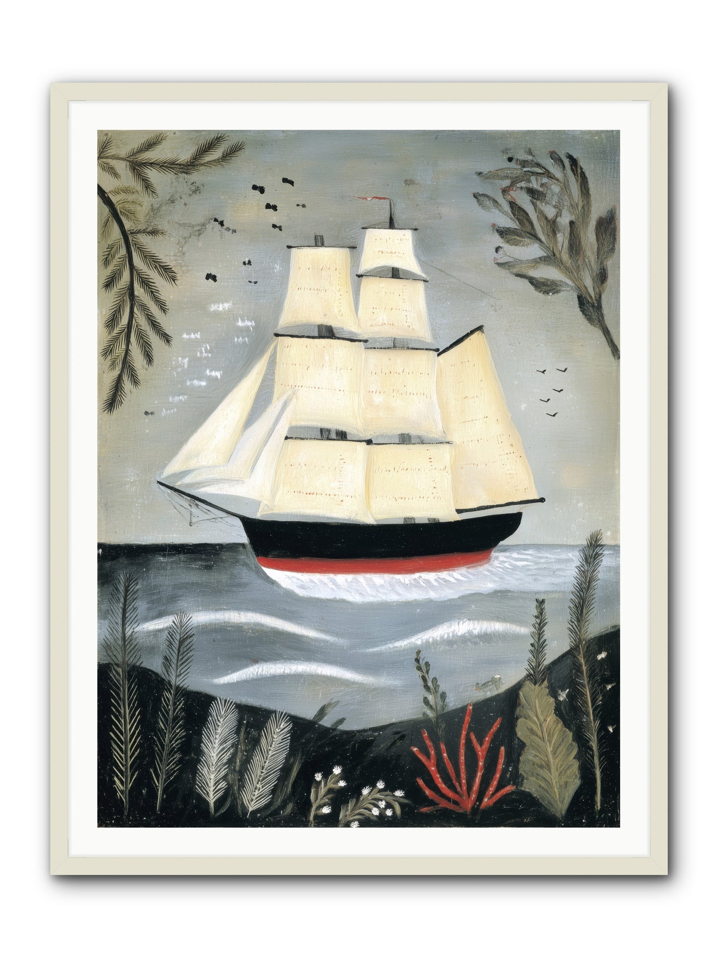 Ocean Whisper -- Framed Print - White 36x48
