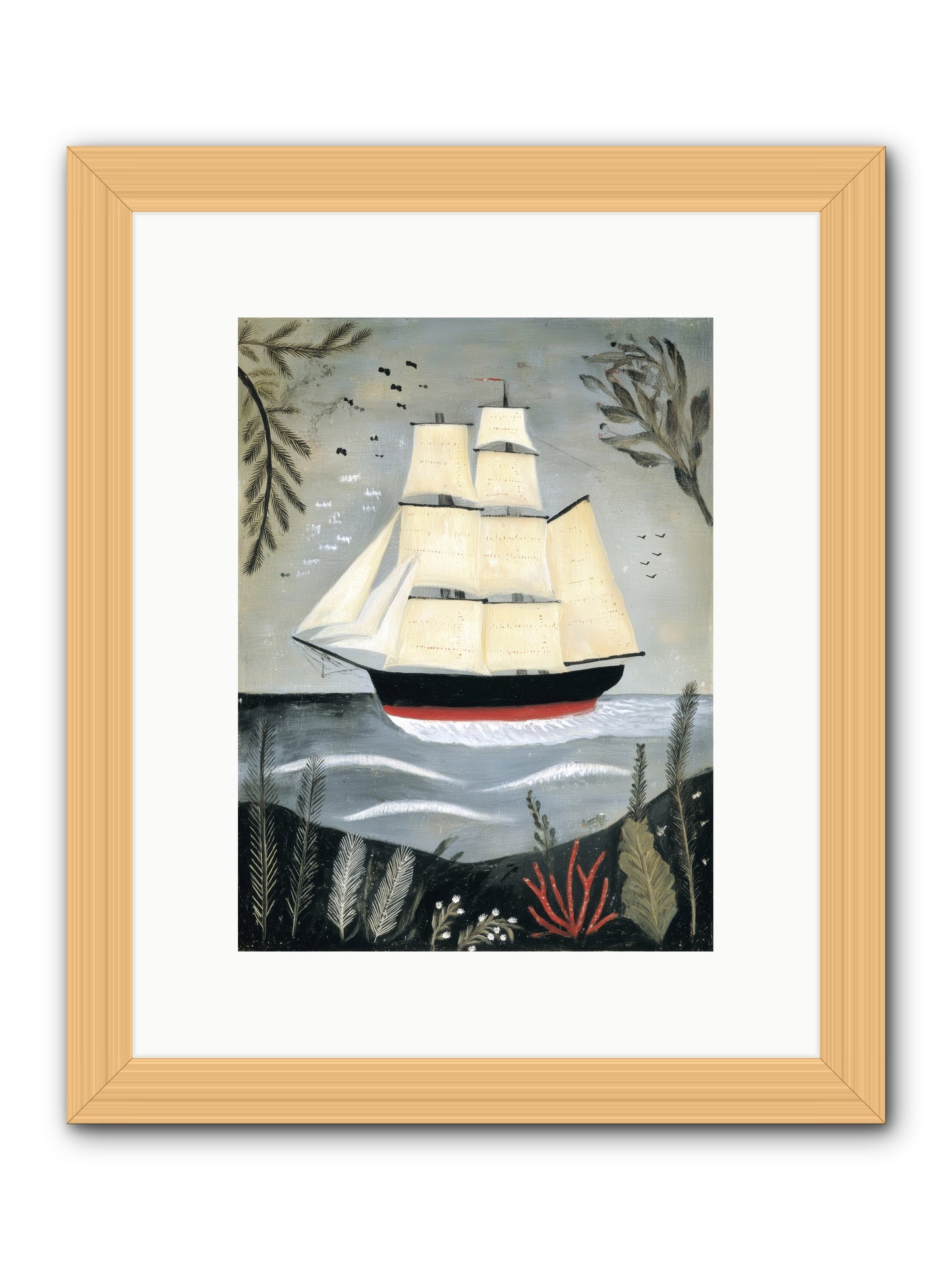 Ocean Whisper -- Framed Print - Natural 9x12