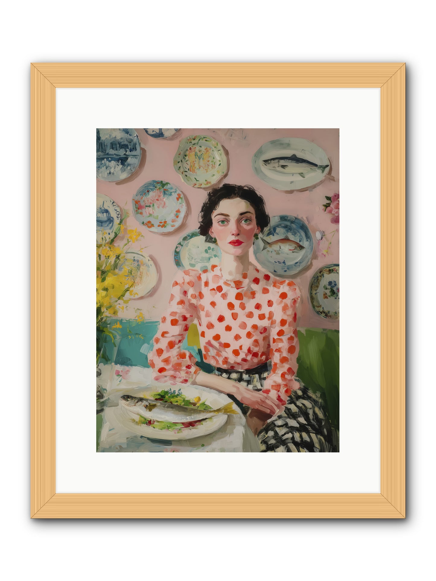 Ocean to Table -- Framed Print - Natural 12x16