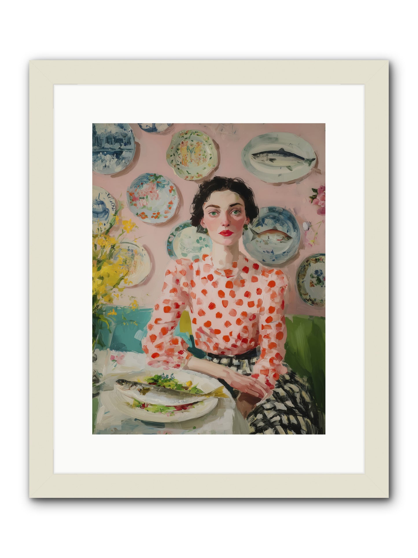 Ocean to Table -- Framed Print - White 12x16
