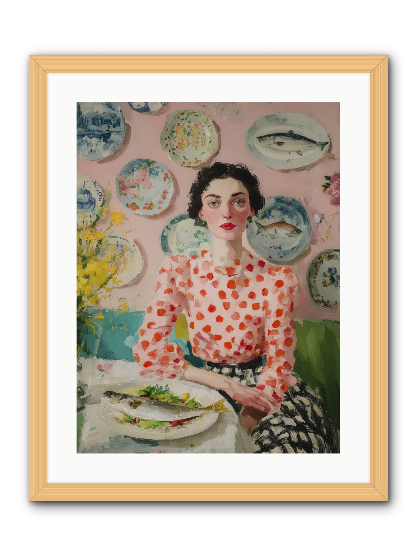 Ocean to Table -- Framed Print - Natural 18x24