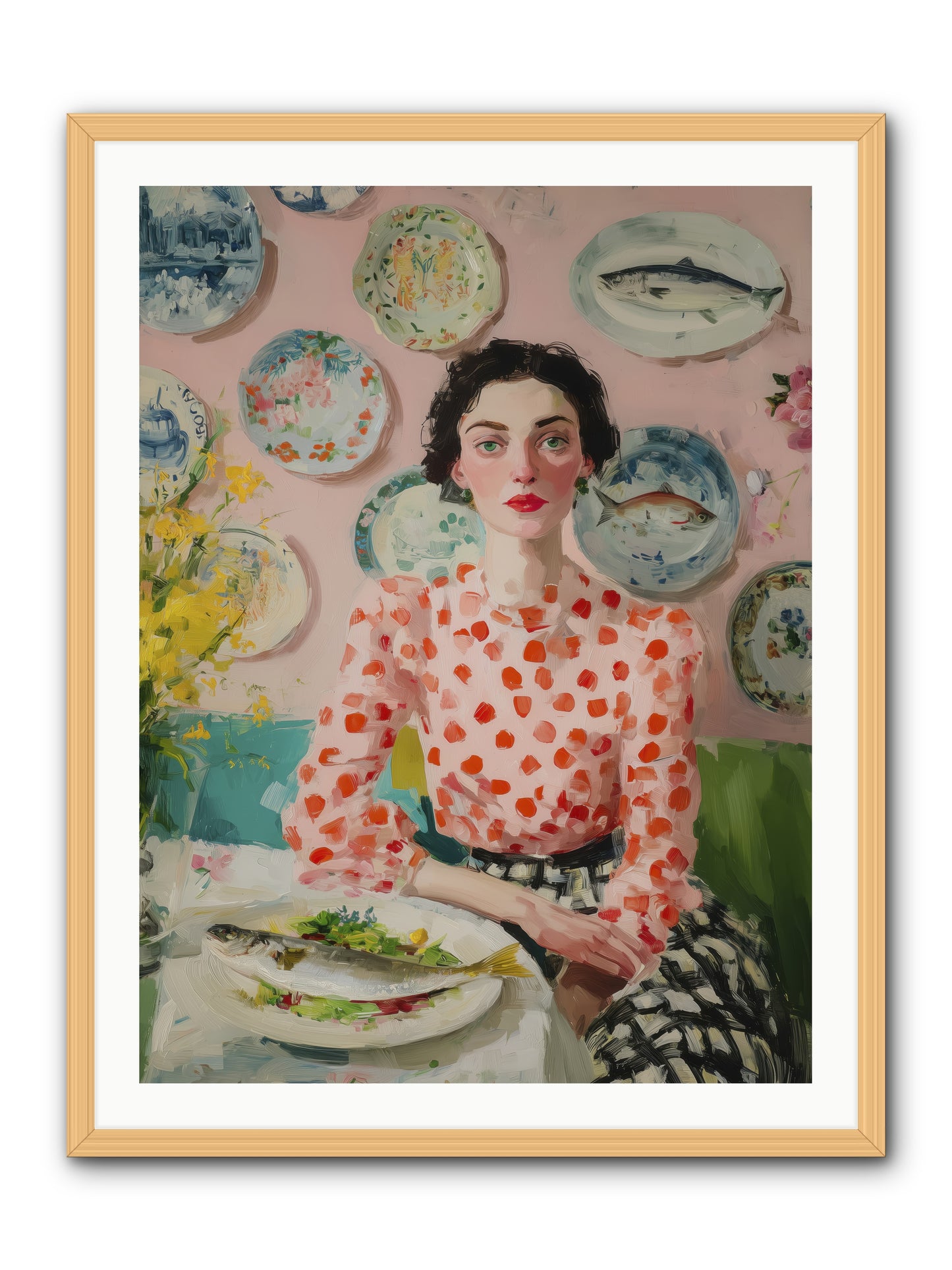 Ocean to Table -- Framed Print - Natural 30x40