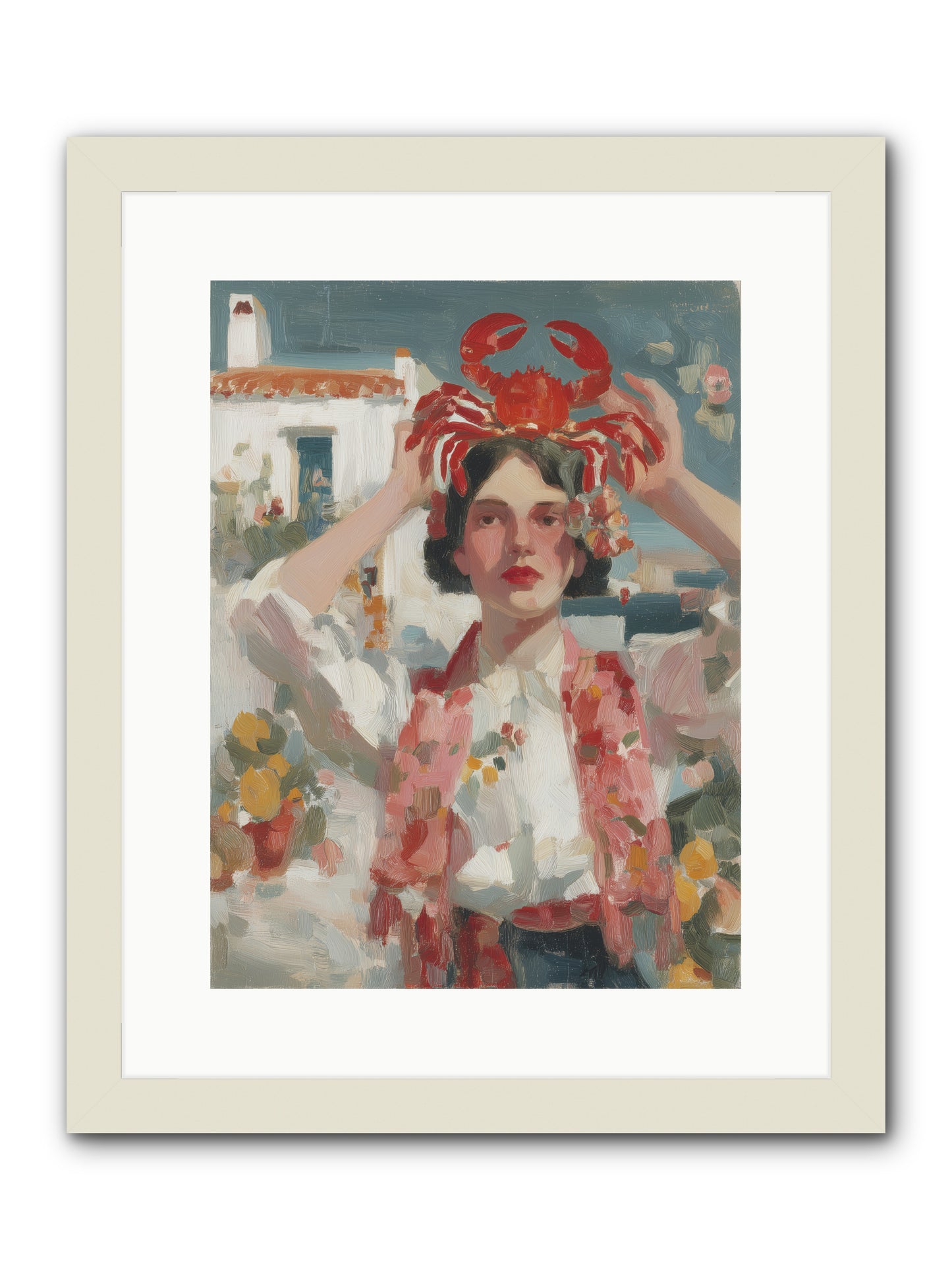 Oceanic Attitude -- Framed Print - White 12x16