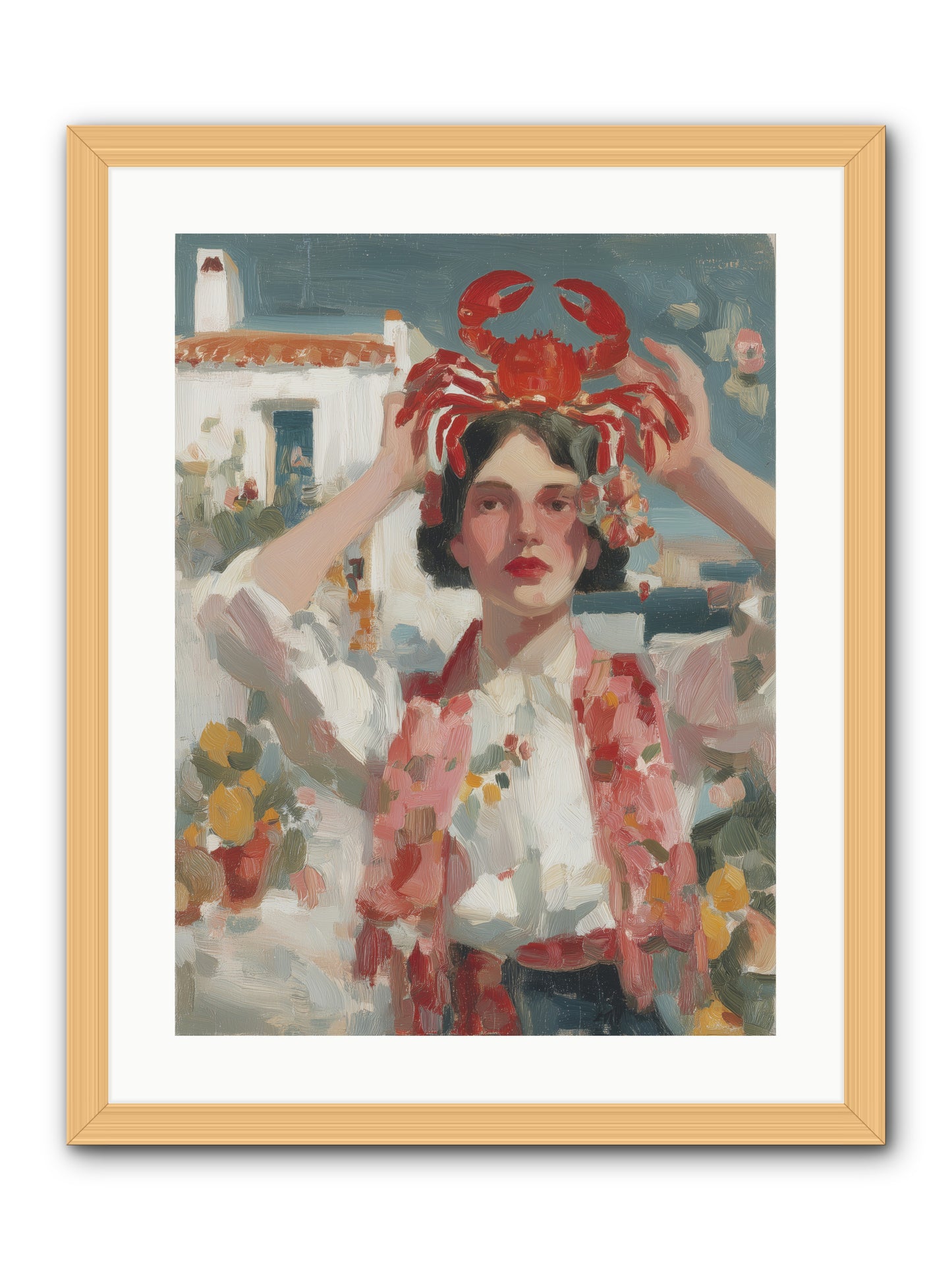 Oceanic Attitude -- Framed Print - Natural 18x24