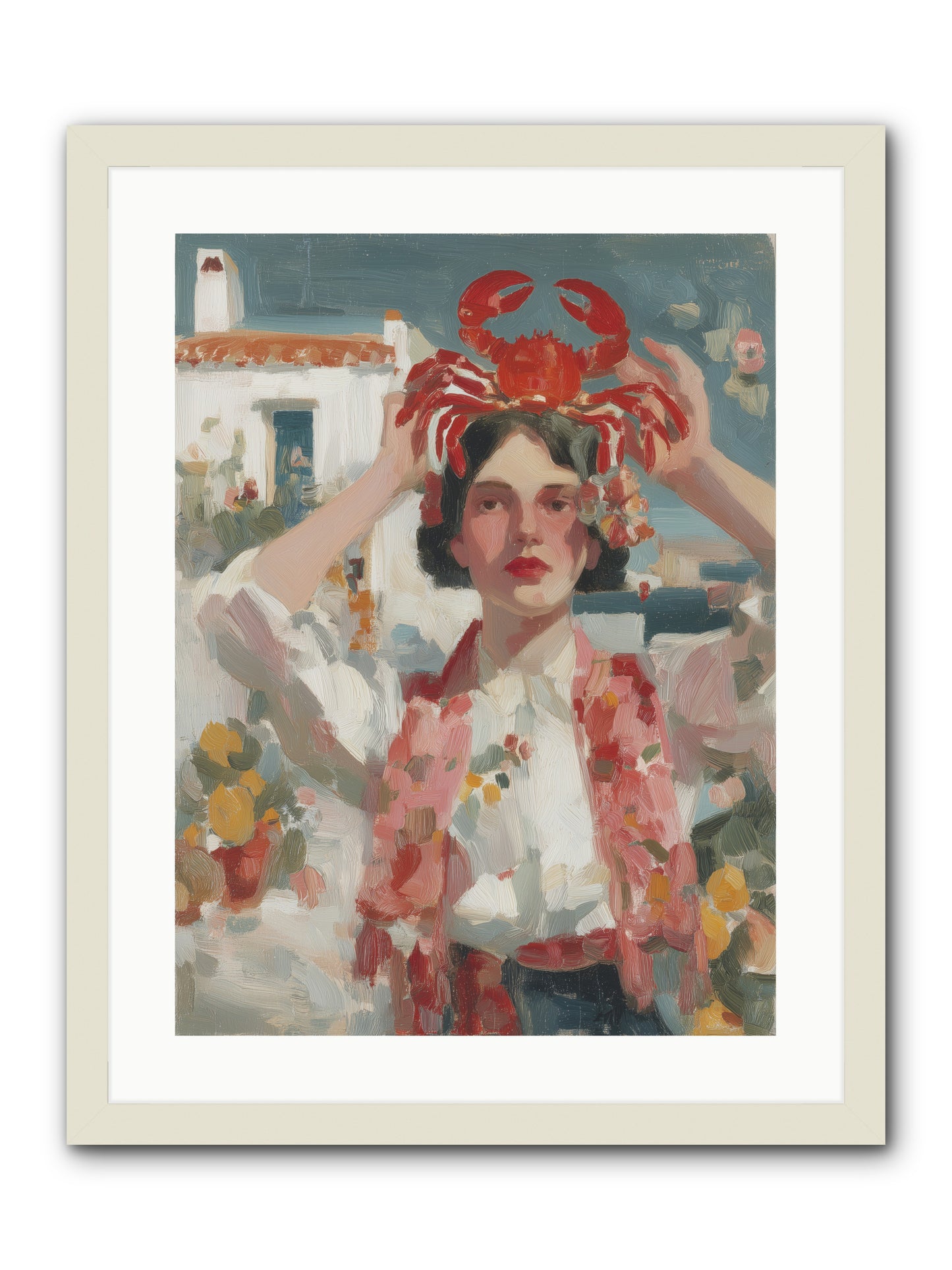 Oceanic Attitude -- Framed Print - White 18x24