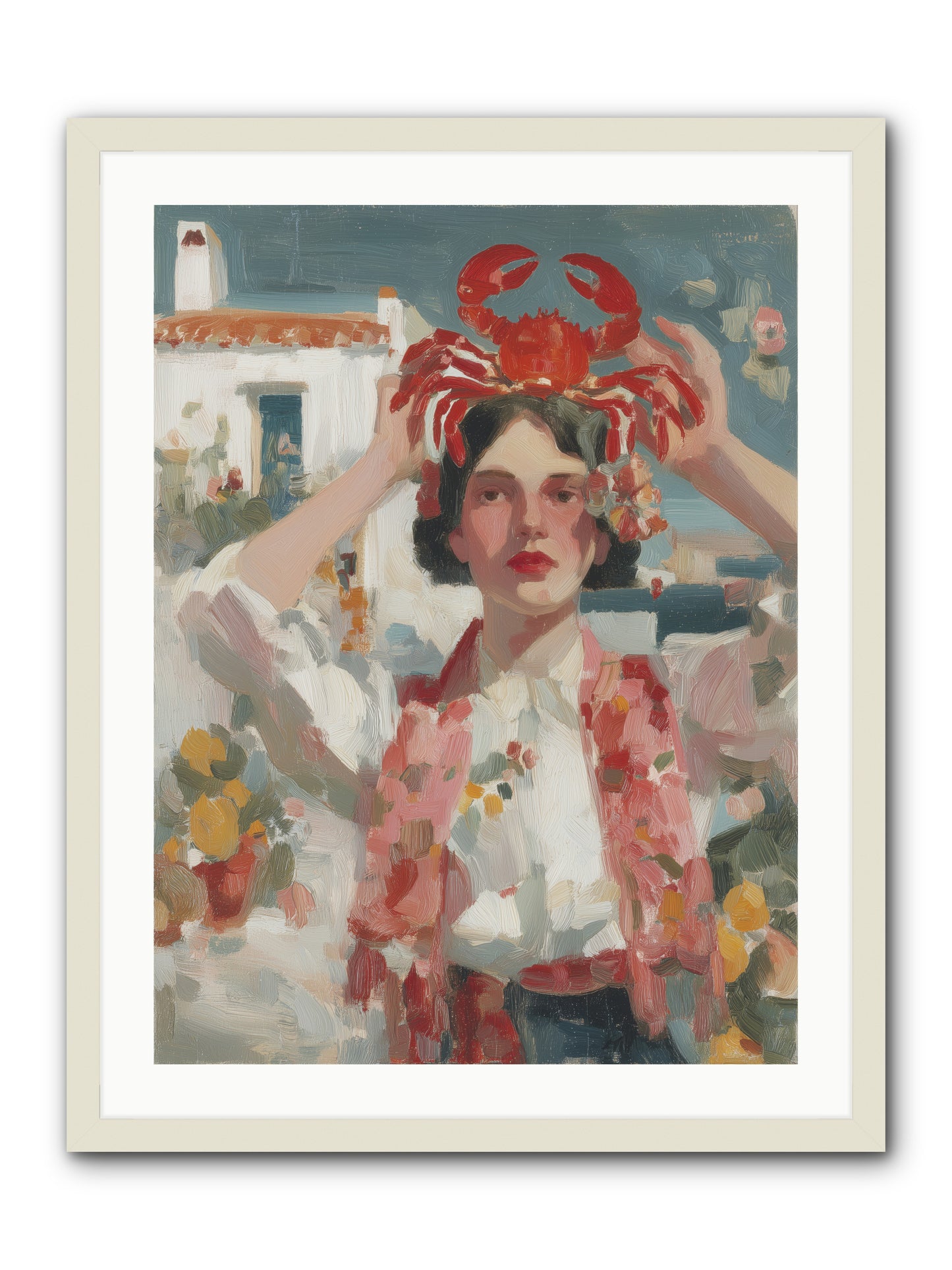 Oceanic Attitude -- Framed Print - White 24x32