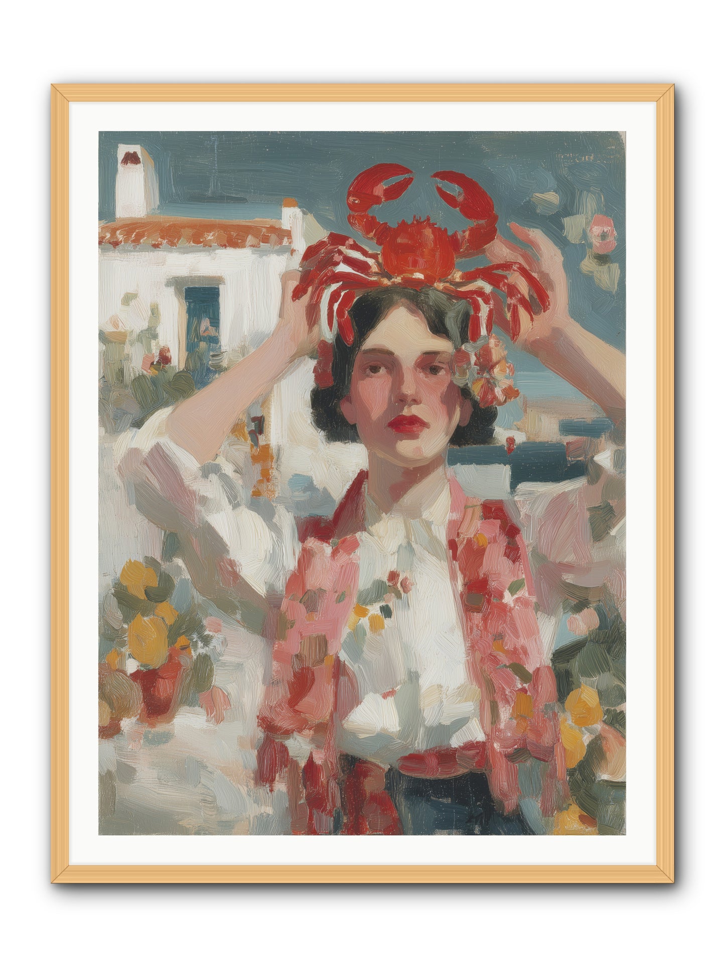 Oceanic Attitude -- Framed Print - Natural 36x48