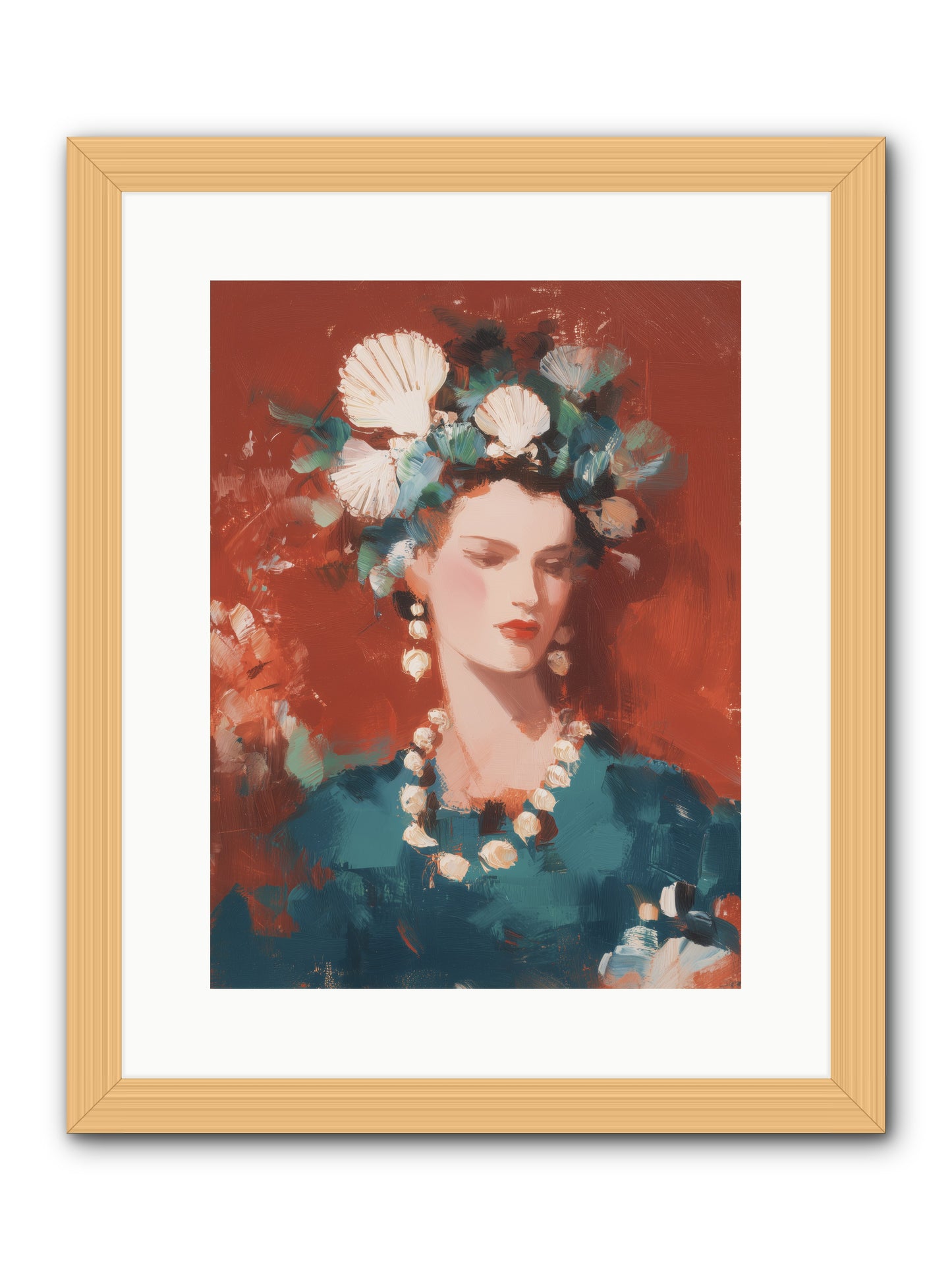 Oceanic Empress -- Framed Print - Natural 12x16
