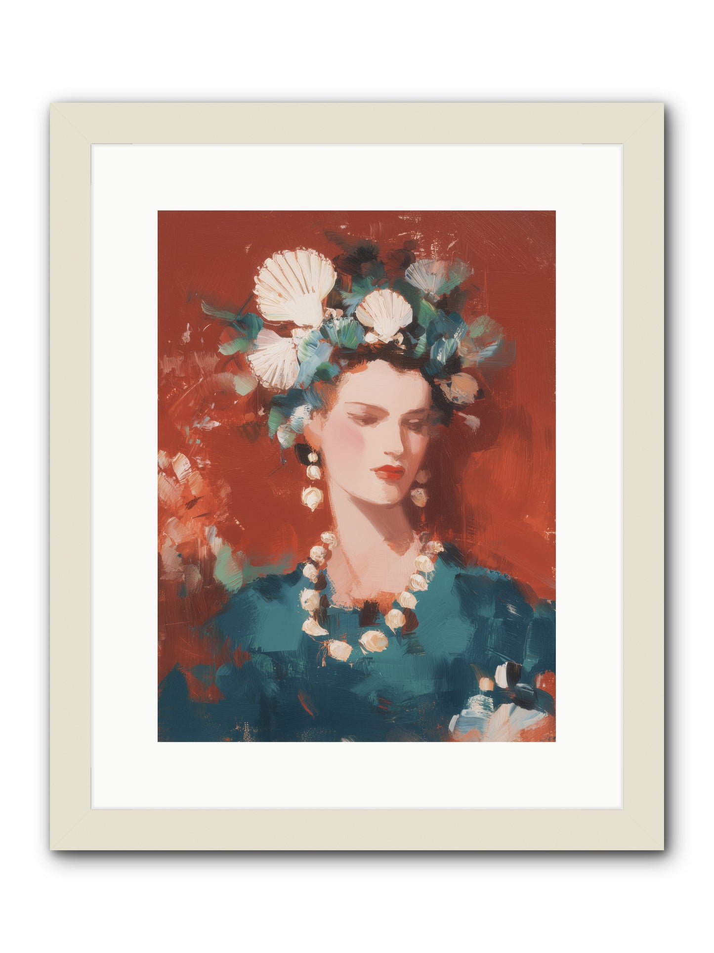 Oceanic Empress -- Framed Print - White 12x16