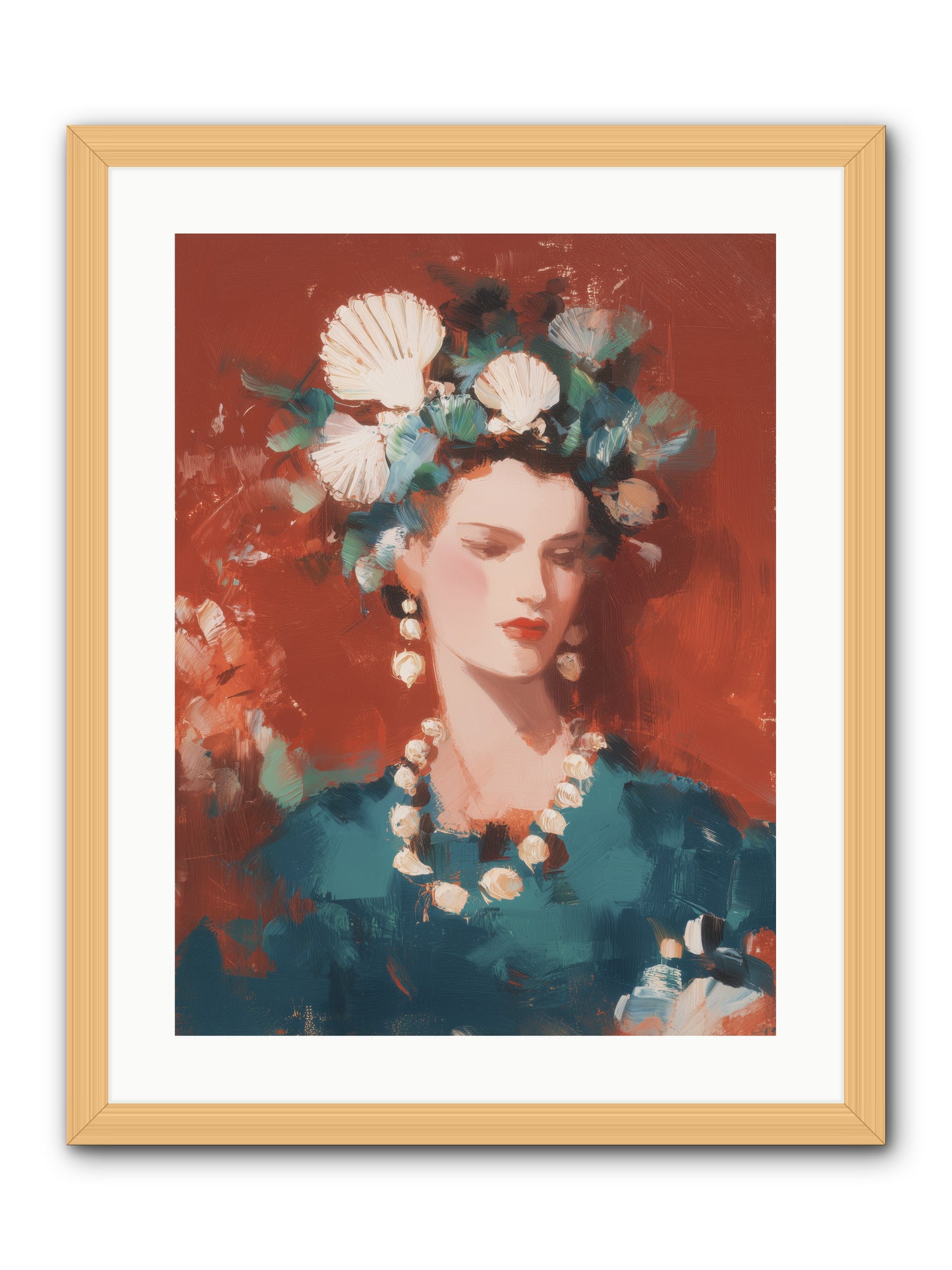 Oceanic Empress -- Framed Print - Natural 18x24