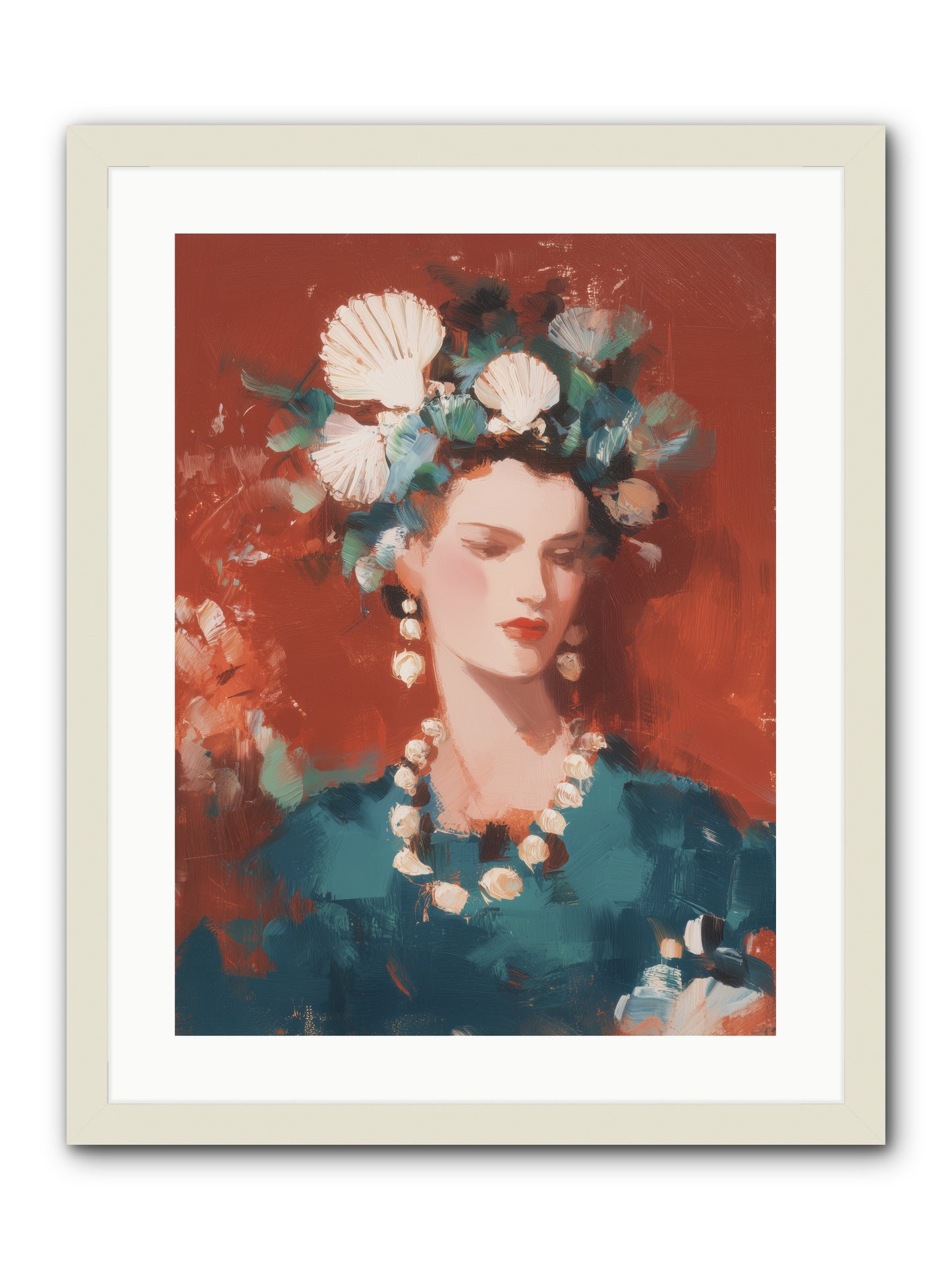 Oceanic Empress -- Framed Print - White 18x24